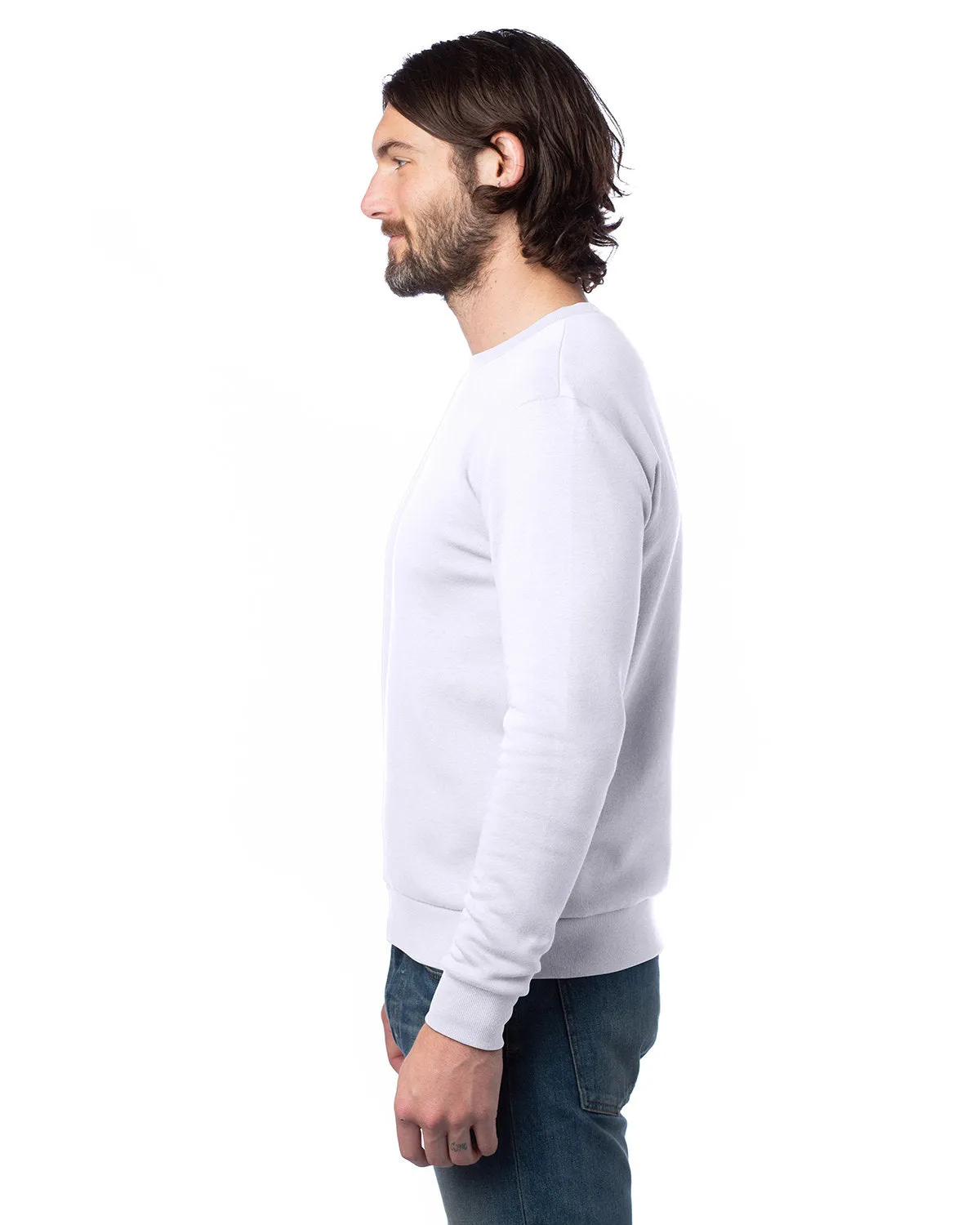 Alternative Unisex Eco-Cozy Fleece Sweatshirt, White