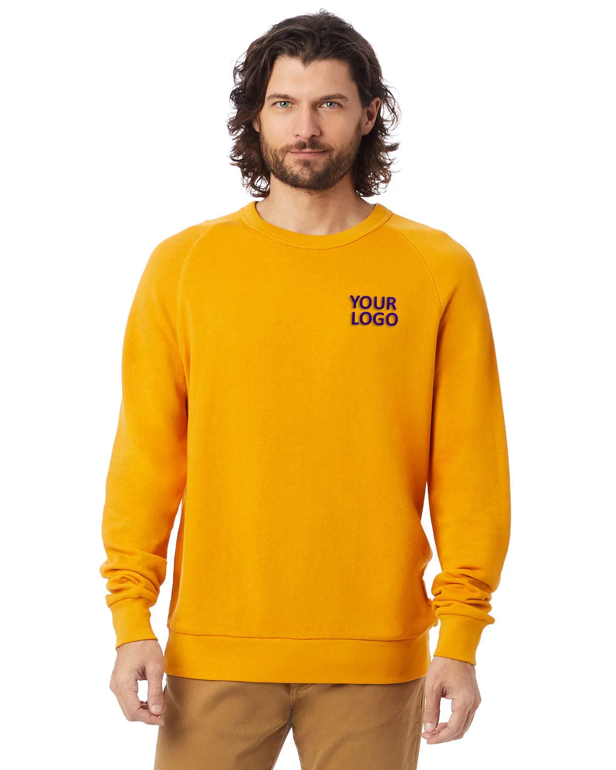 Alternative Unisex Washed Terry Champ Sweatshirt, Stay Gold