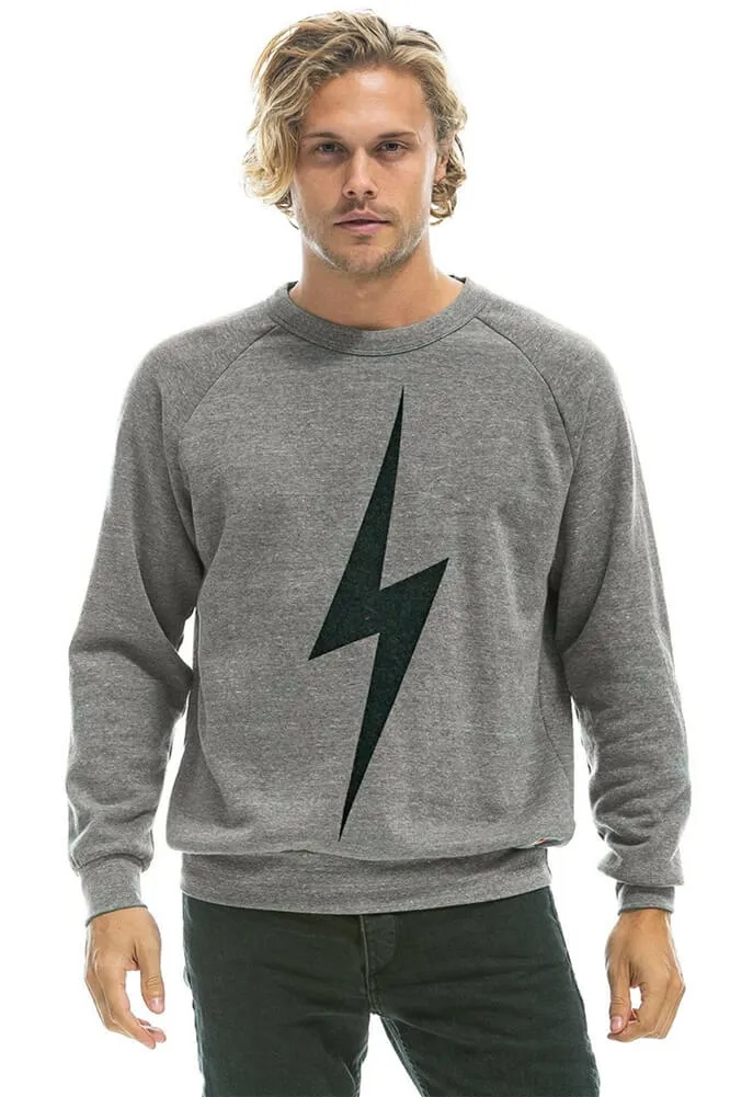 Aviator Nation Bolt Crew Sweatshirt in Heather Grey