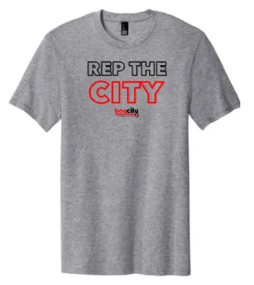 Bay City Grey T-Shirt W/ Rep The City Logo