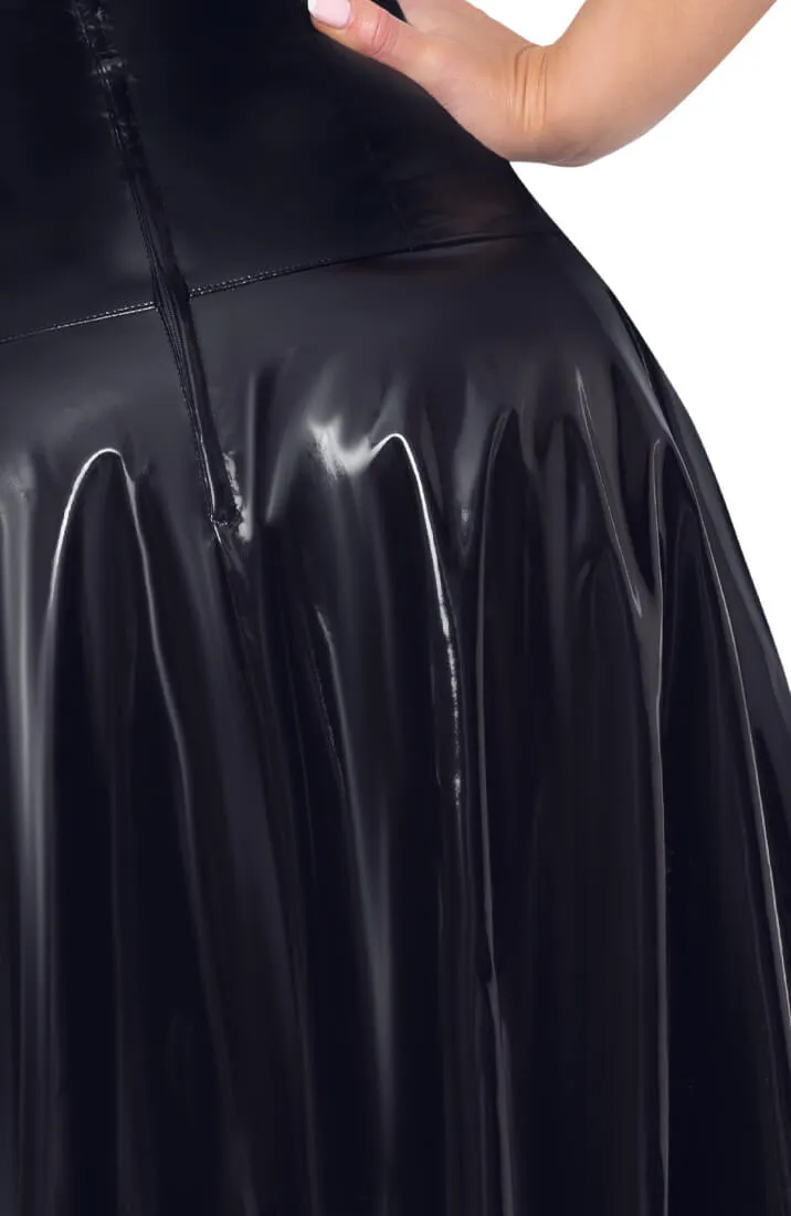 Black lace-up vinyl dress - High Maintenance