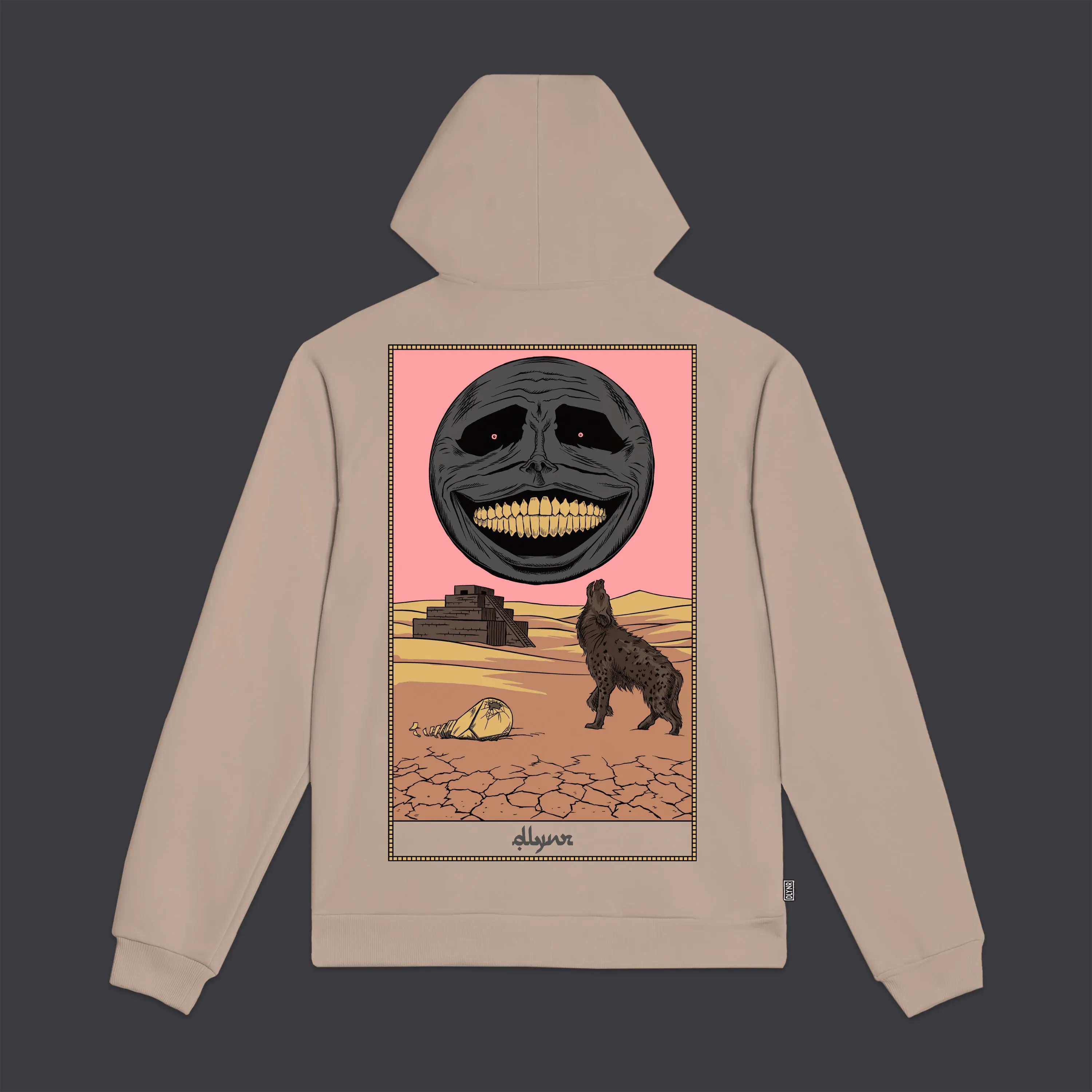Black Moon Tarot Hoodie Beige