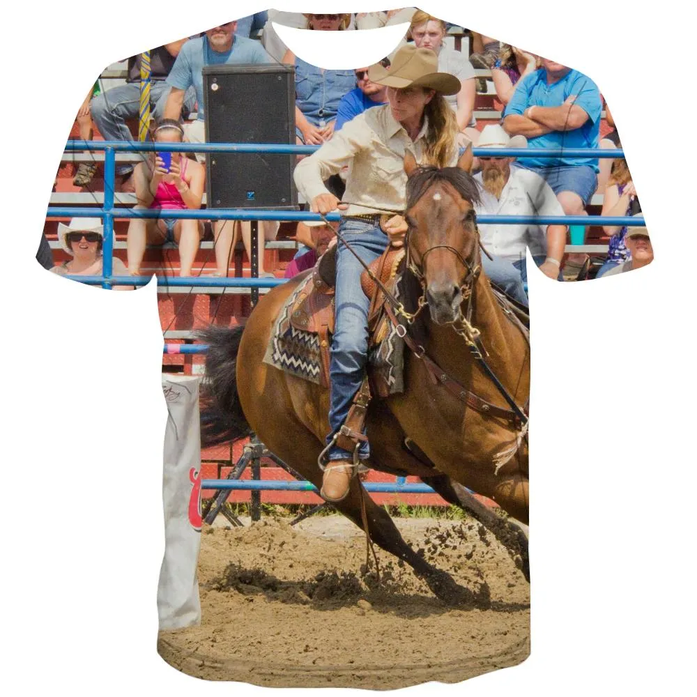 Borse T-shirt Men Competition T-shirts Graphic Raced Tshirt Anime Equestrian Shirt Print