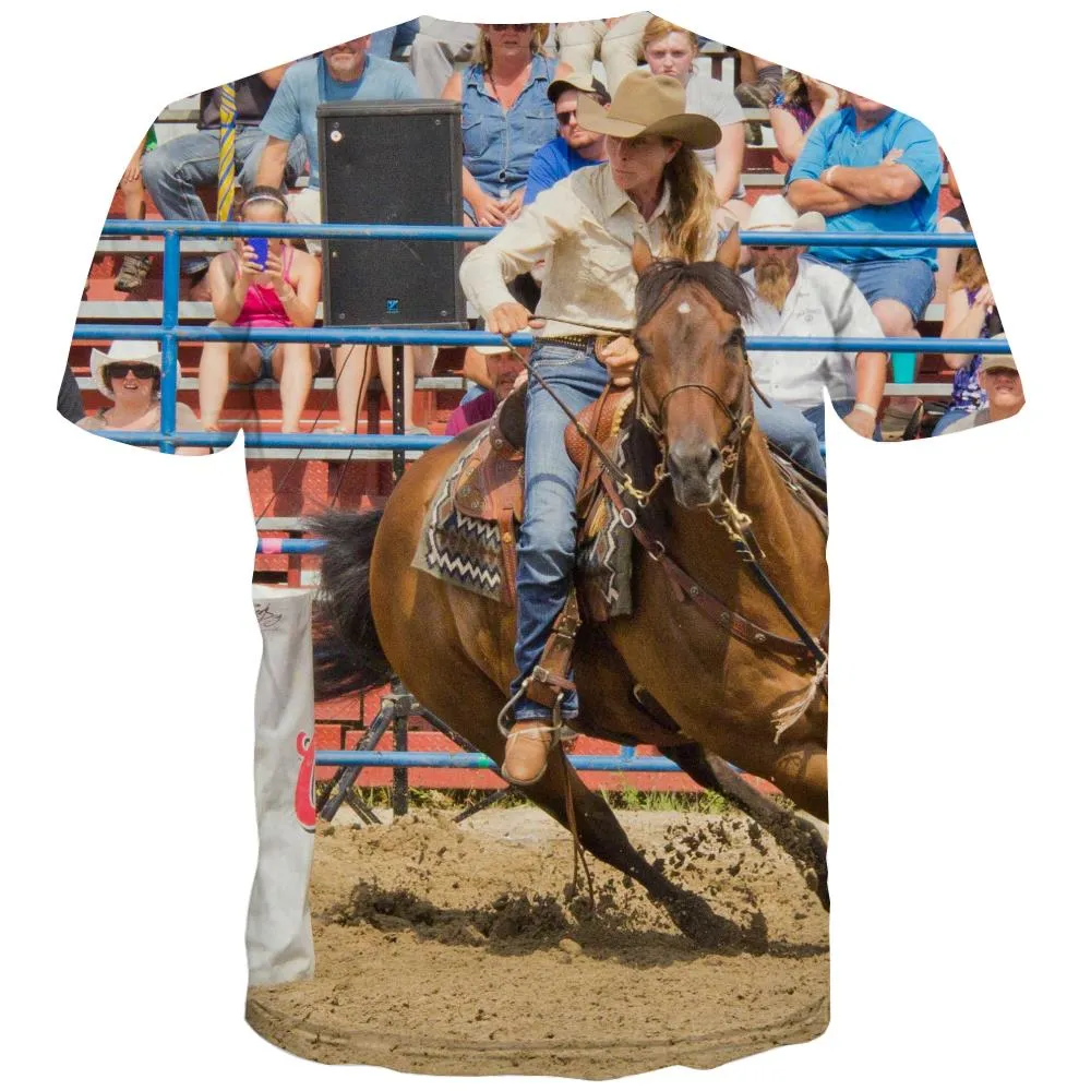 Borse T-shirt Men Competition T-shirts Graphic Raced Tshirt Anime Equestrian Shirt Print