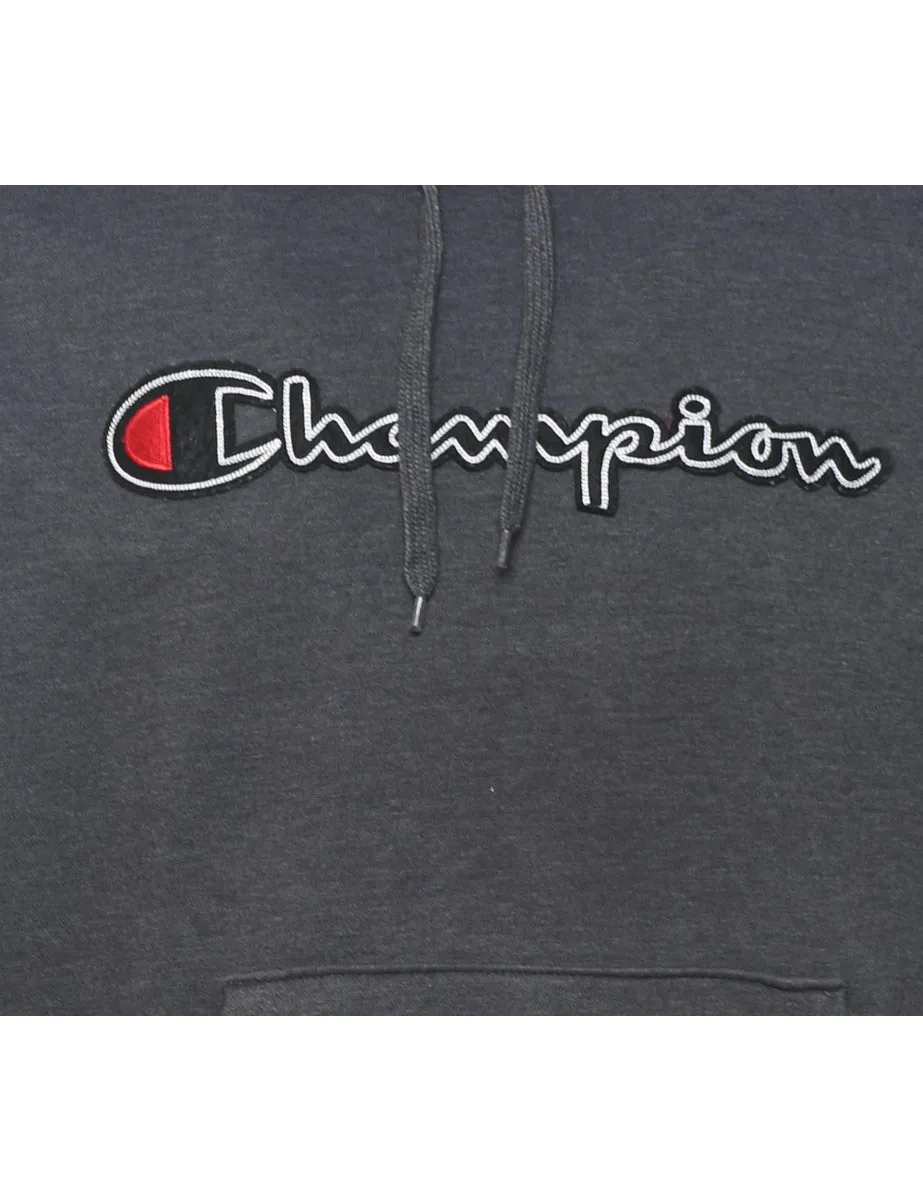 Champion Hooded Grey Classic Sweatshirt - M