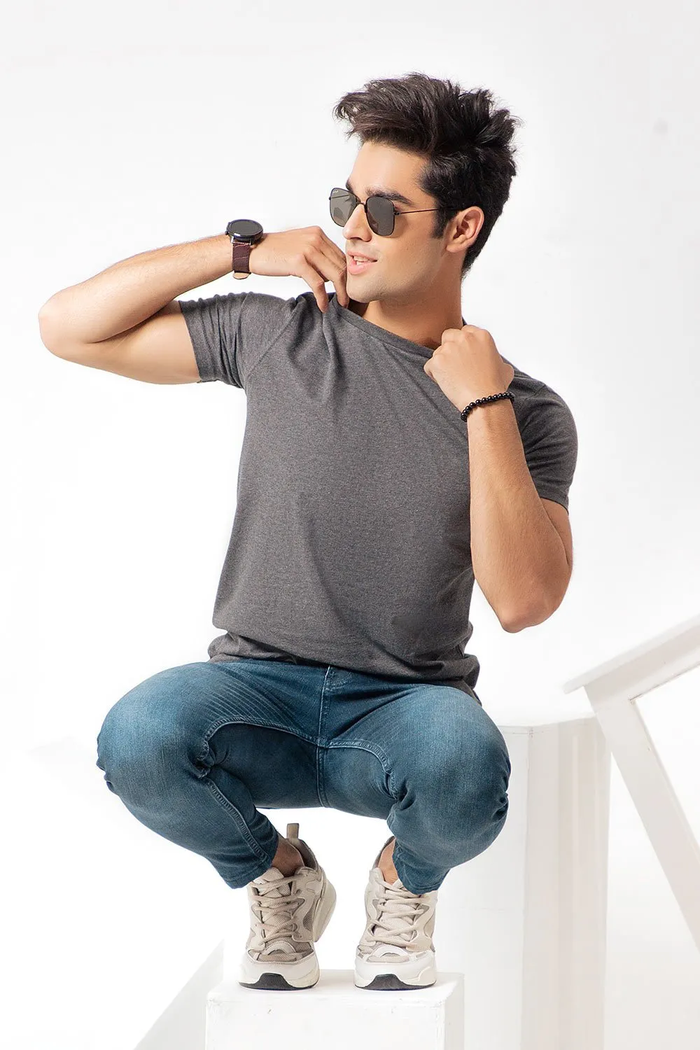 Charcoal Basic Tee