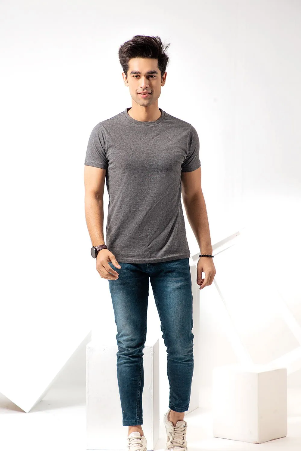 Charcoal Basic Tee