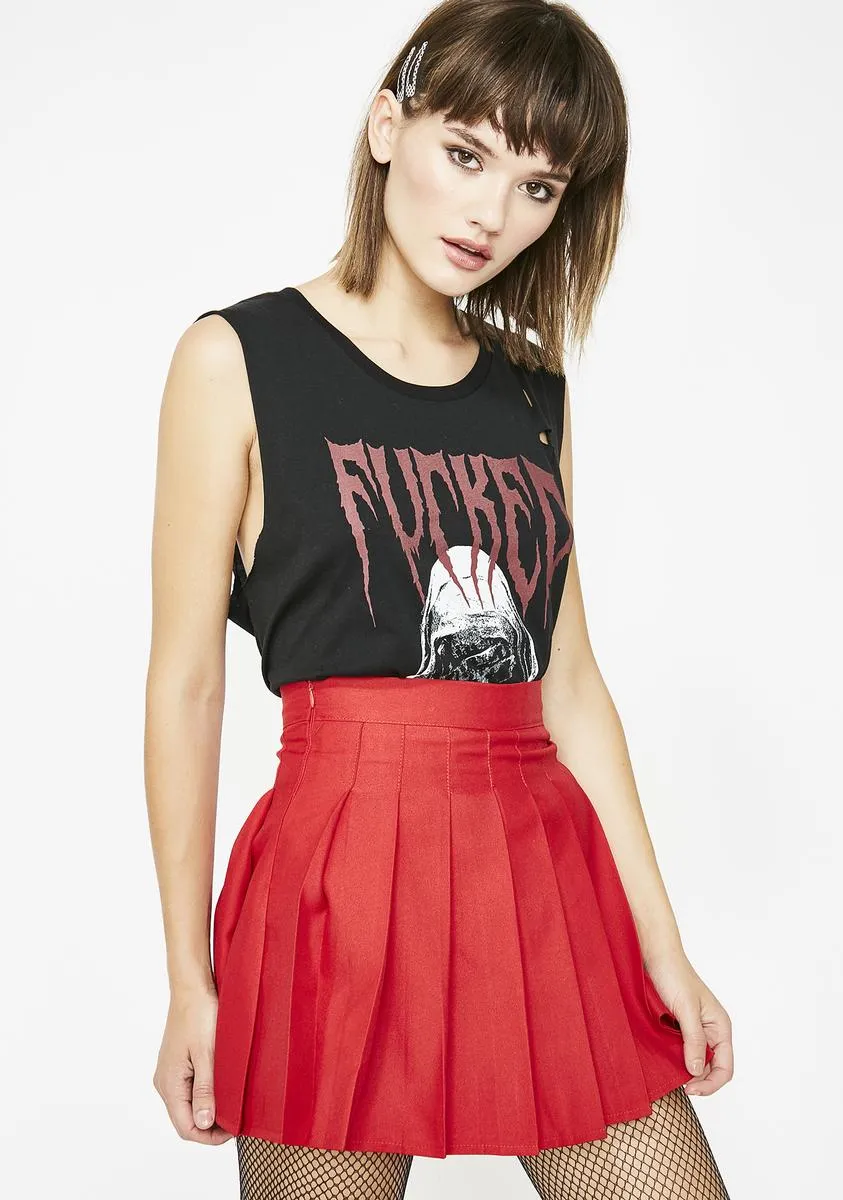 Cherry Just Like Candy Pleated Skirt