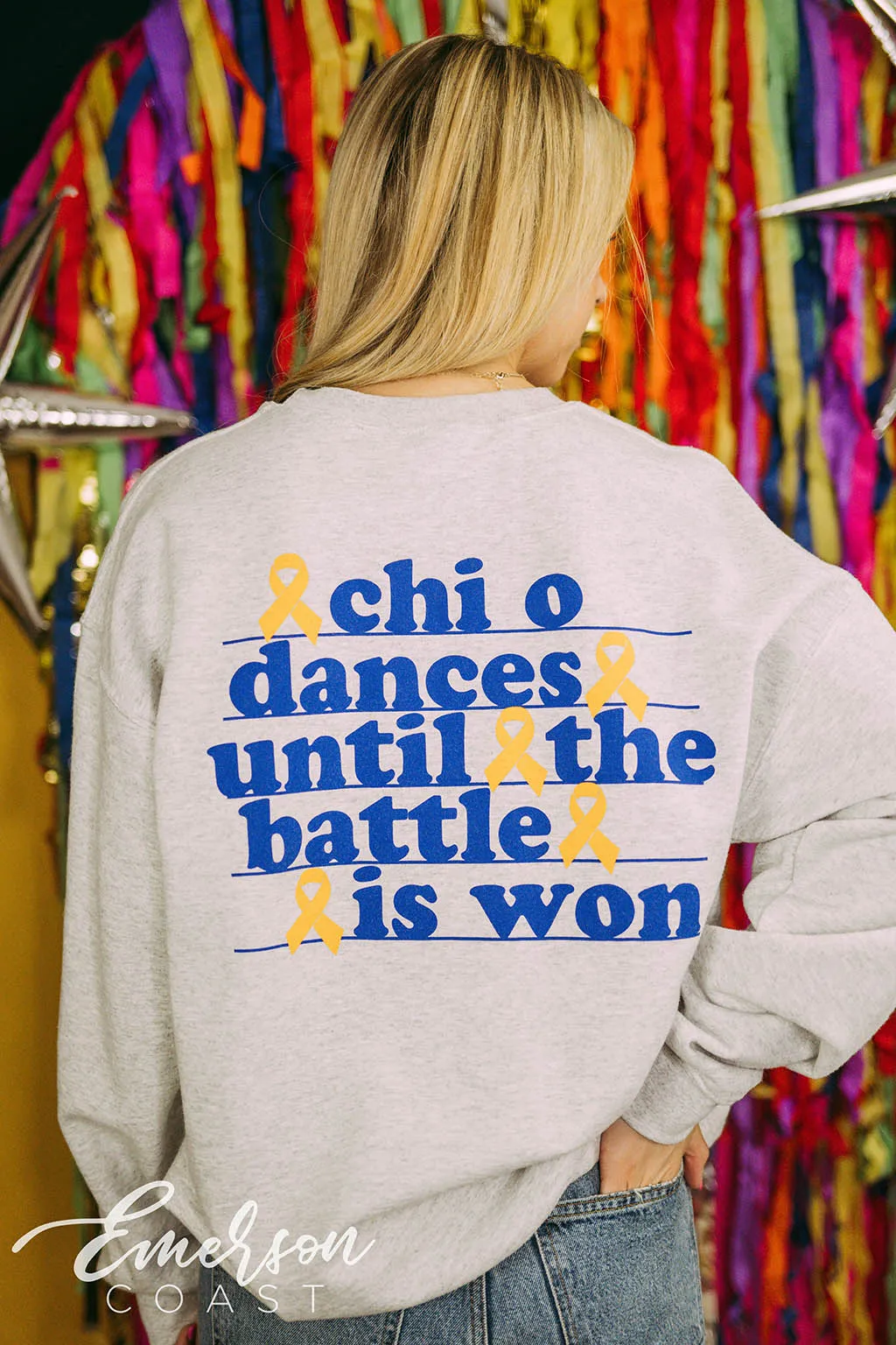 Chi Omega Philanthropy Dance Blue Crewneck