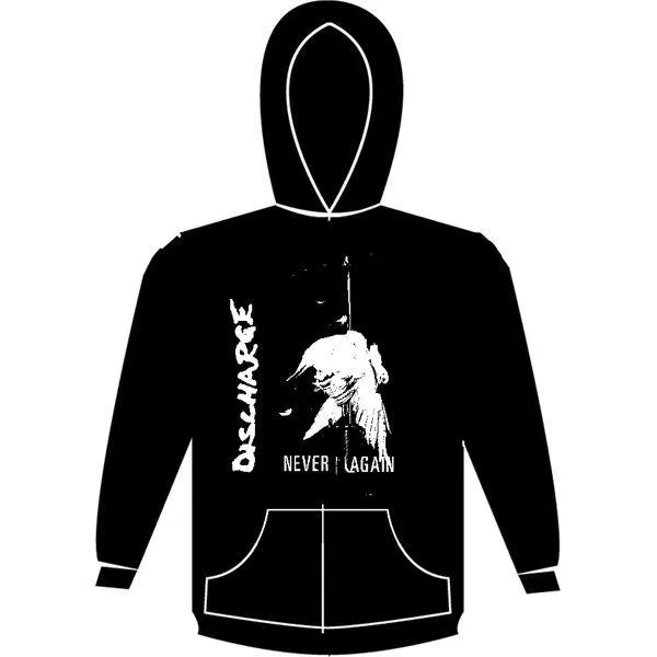 DISCHARGE NEVER hoodie