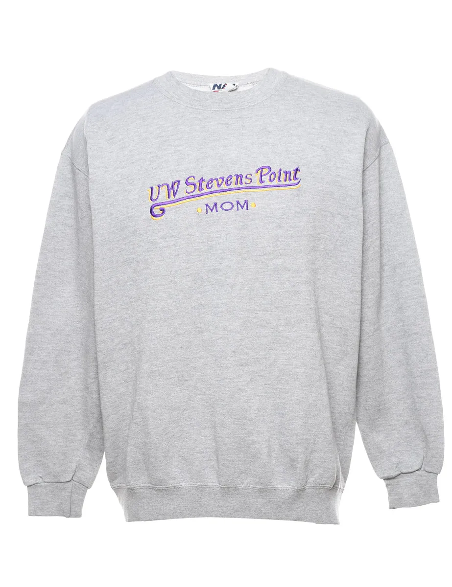 Embroidered Printed Sweatshirt - L