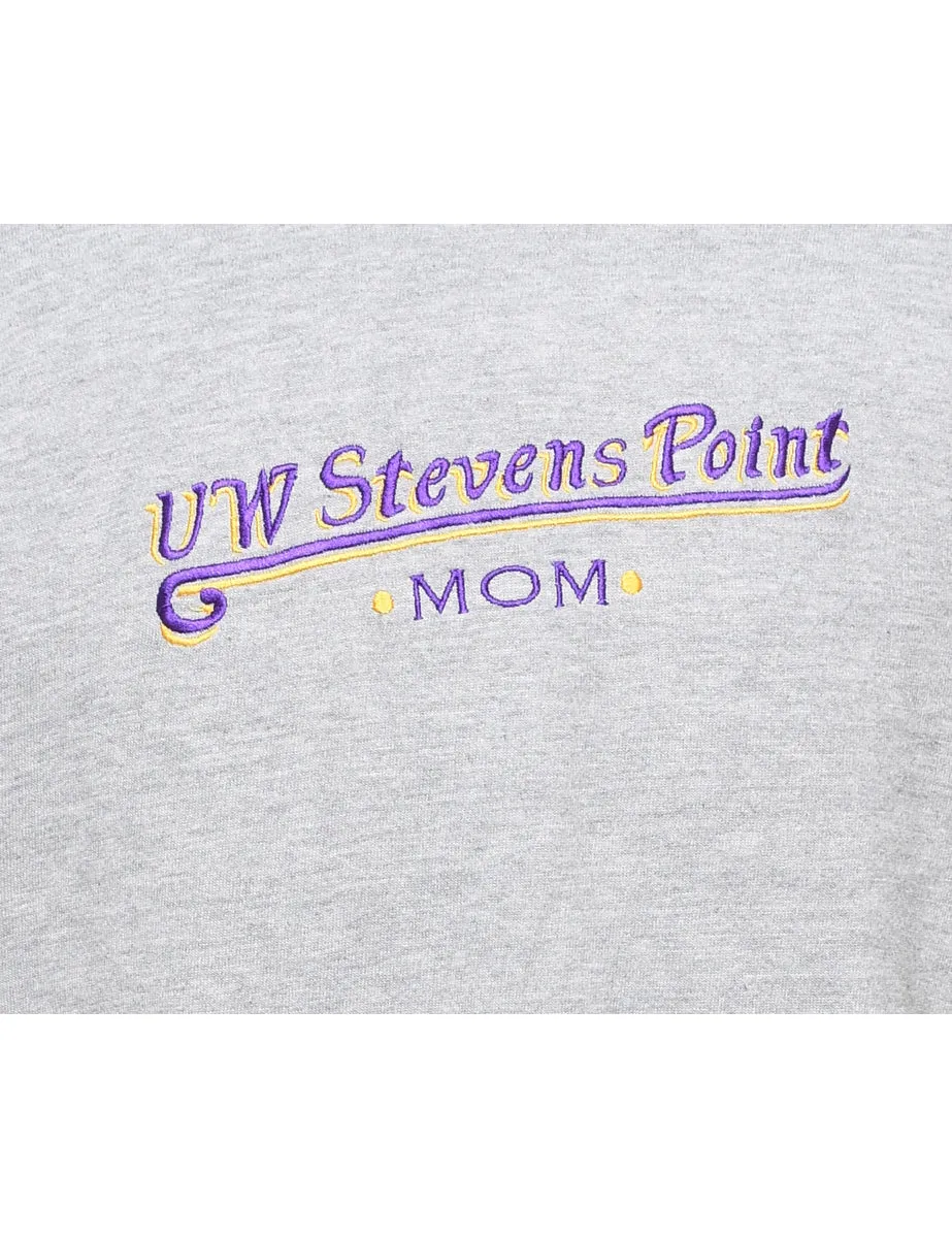 Embroidered Printed Sweatshirt - L