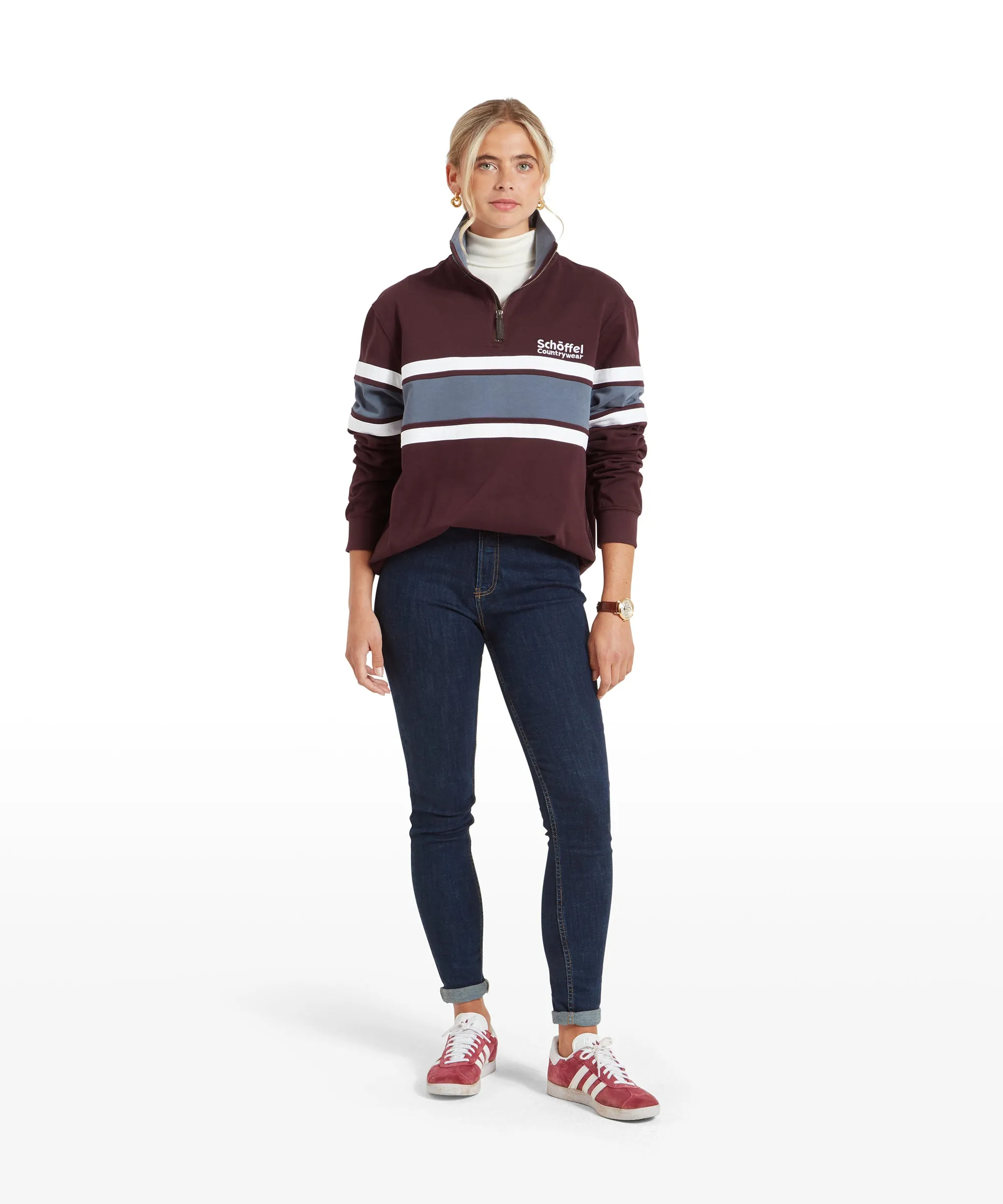 Exmouth Heritage Quarter Zip - Wine