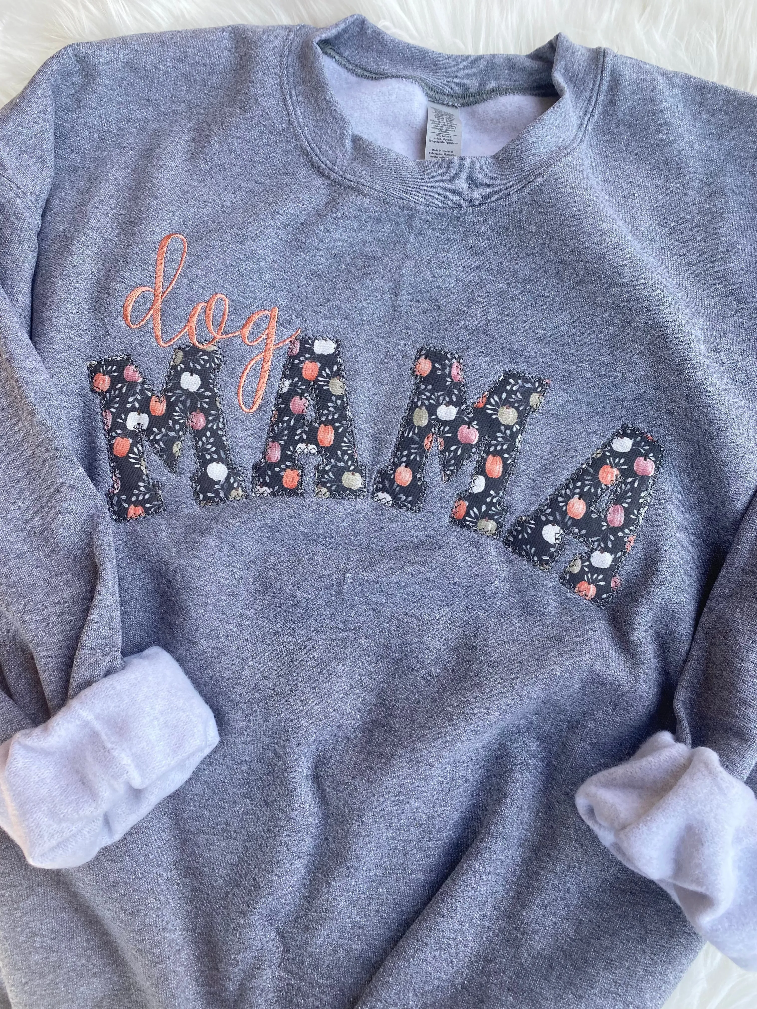 Farmhouse Pumpkin Dog Mom Sweatshirt | Personalized Mama Sweatshirt | Duke & Fox®