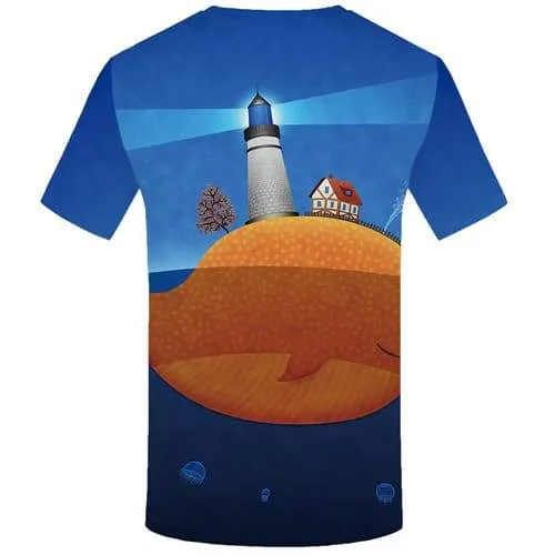 Fish T-shirt Men Animal Shirt Print Ocean T-shirts Graphic Cartoon T shirts Funny Harajuku Tshirts Cool Short Sleeve Hip hop Men