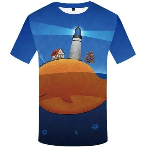 Fish T-shirt Men Animal Shirt Print Ocean T-shirts Graphic Cartoon T shirts Funny Harajuku Tshirts Cool Short Sleeve Hip hop Men