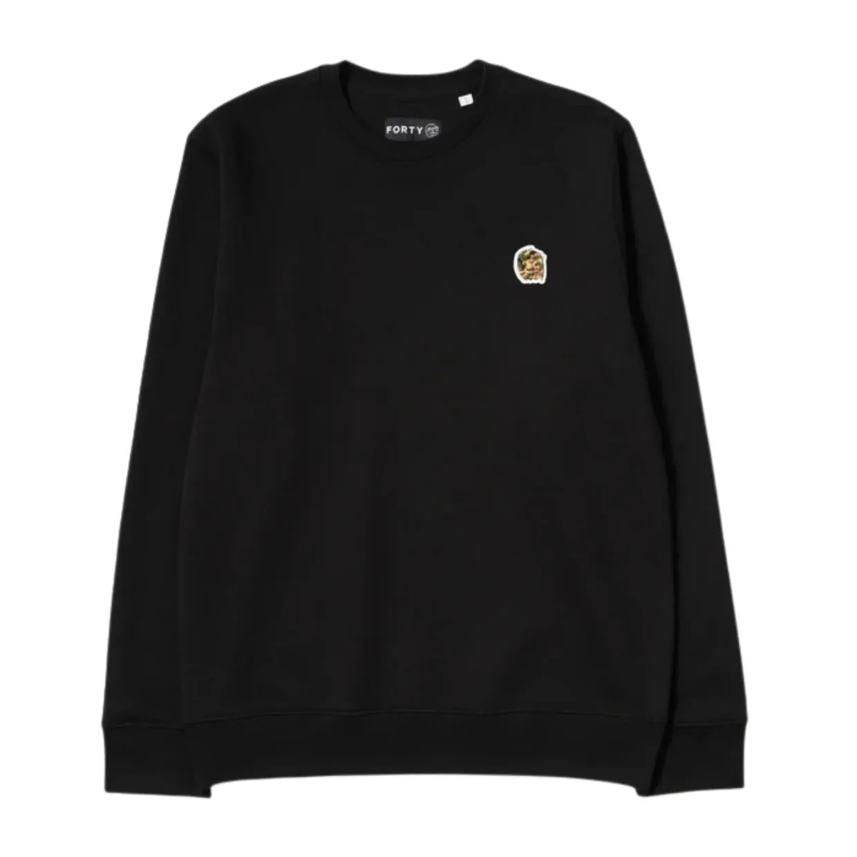 Forty Parker Logo Badge Black Sweatshirt