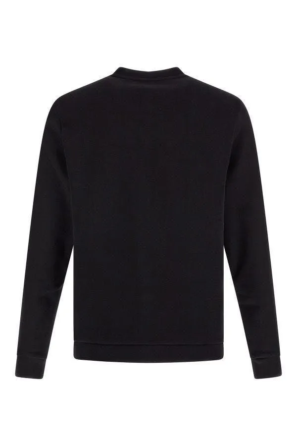 Hugo Boss Black Cotton Logo Details Sweatshirt