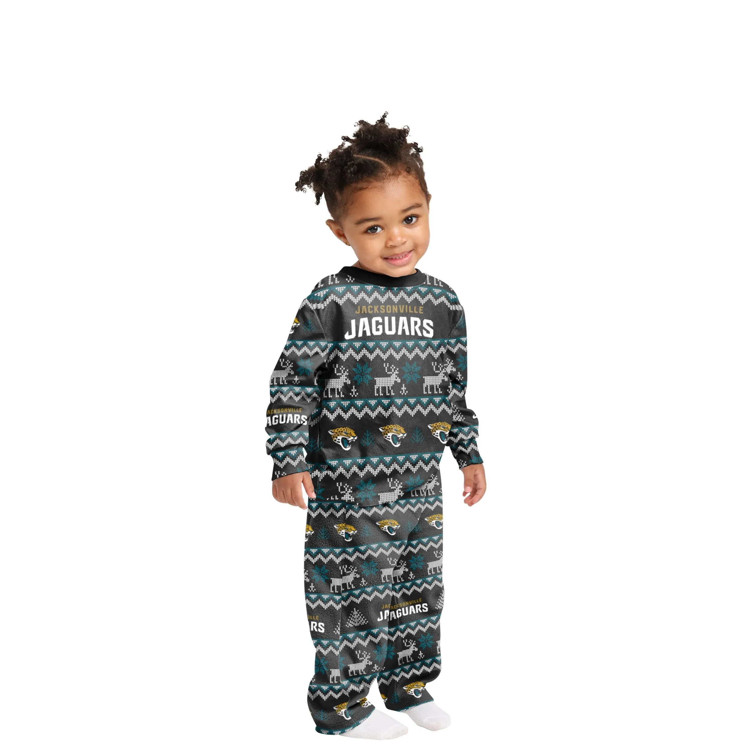 Jacksonville Jaguars NFL Ugly Pattern Family Holiday Pajamas