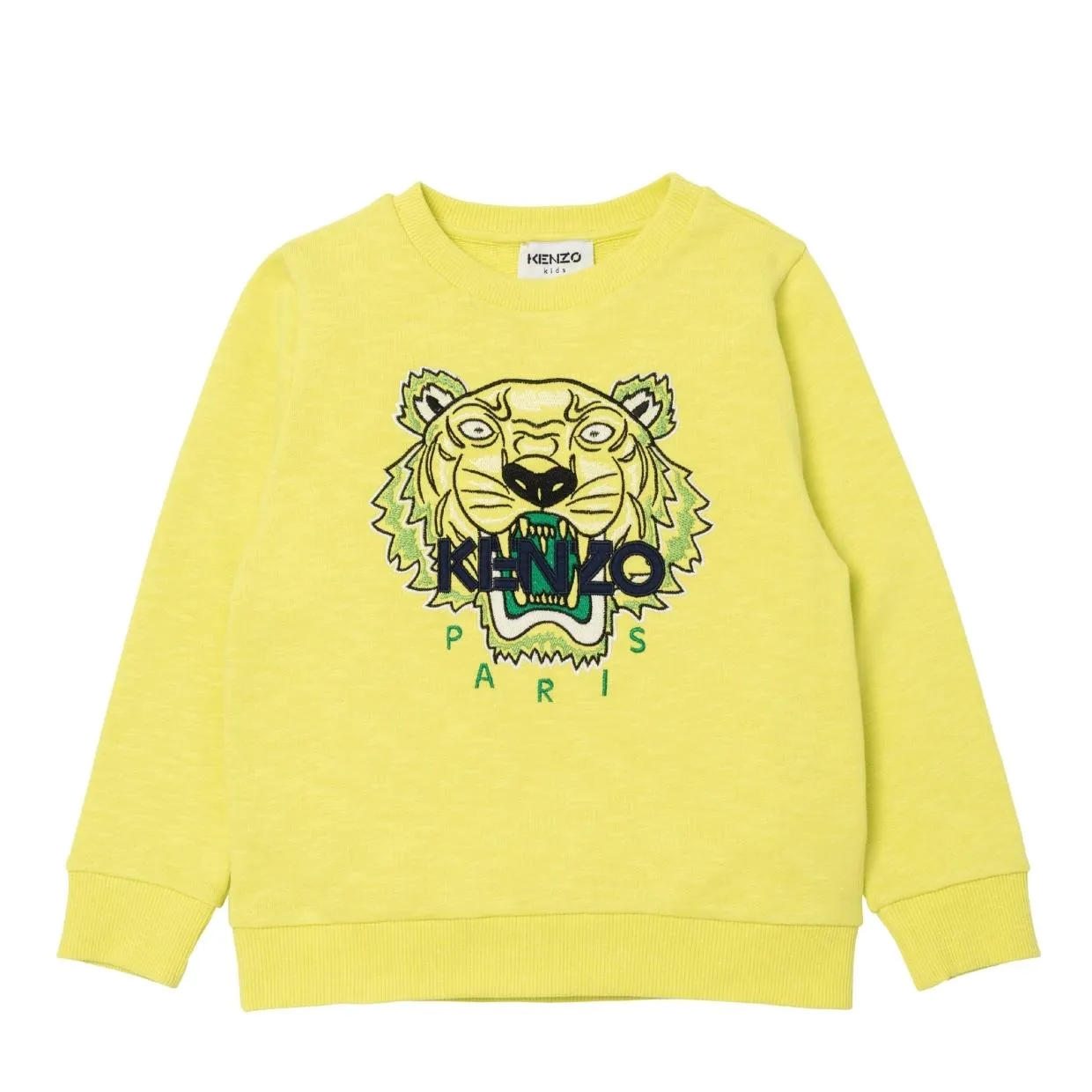 Kenzo Kids Lime Tiger Logo Sweatshirt