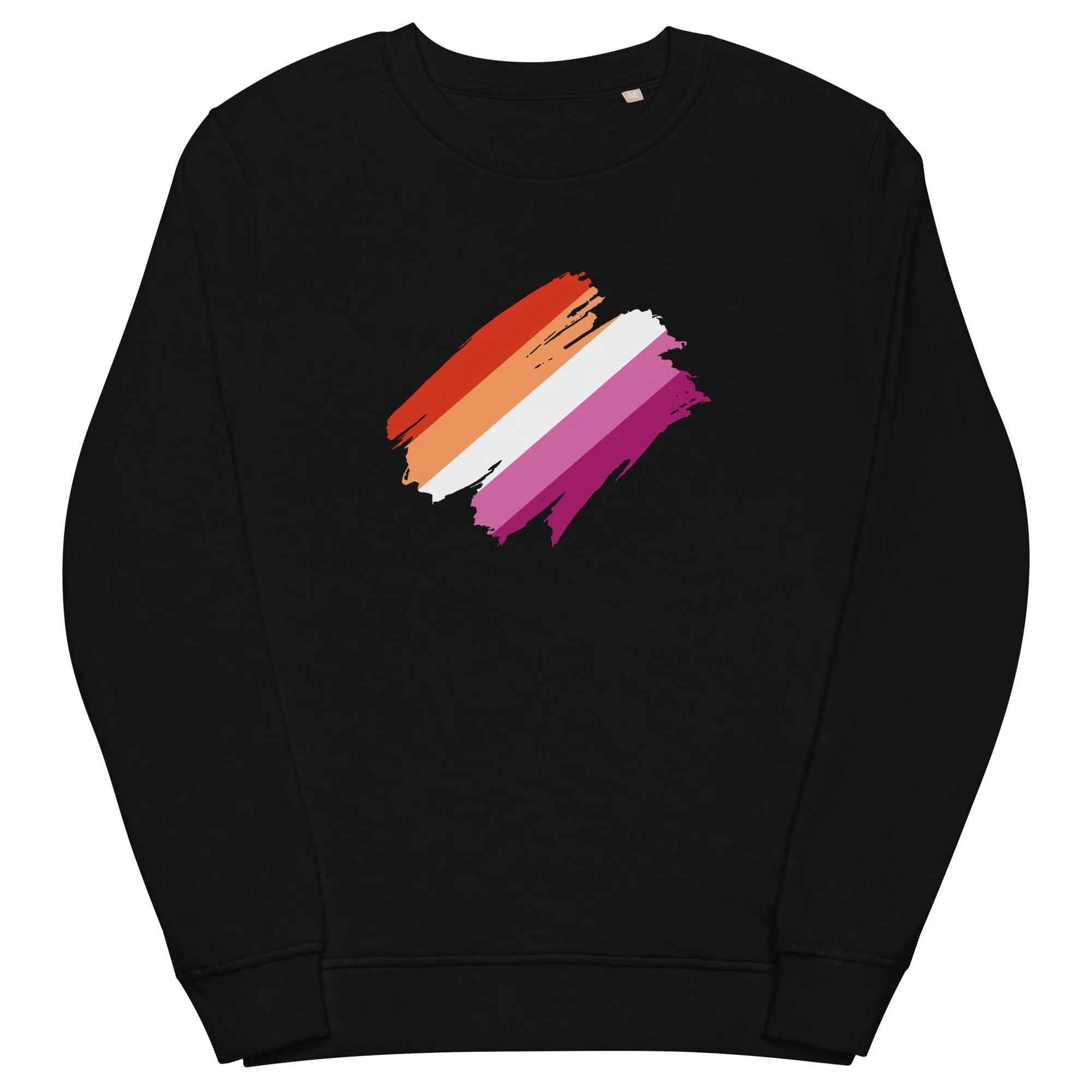 Lesbian Pride Brush Strokes Organic Sweatshirt