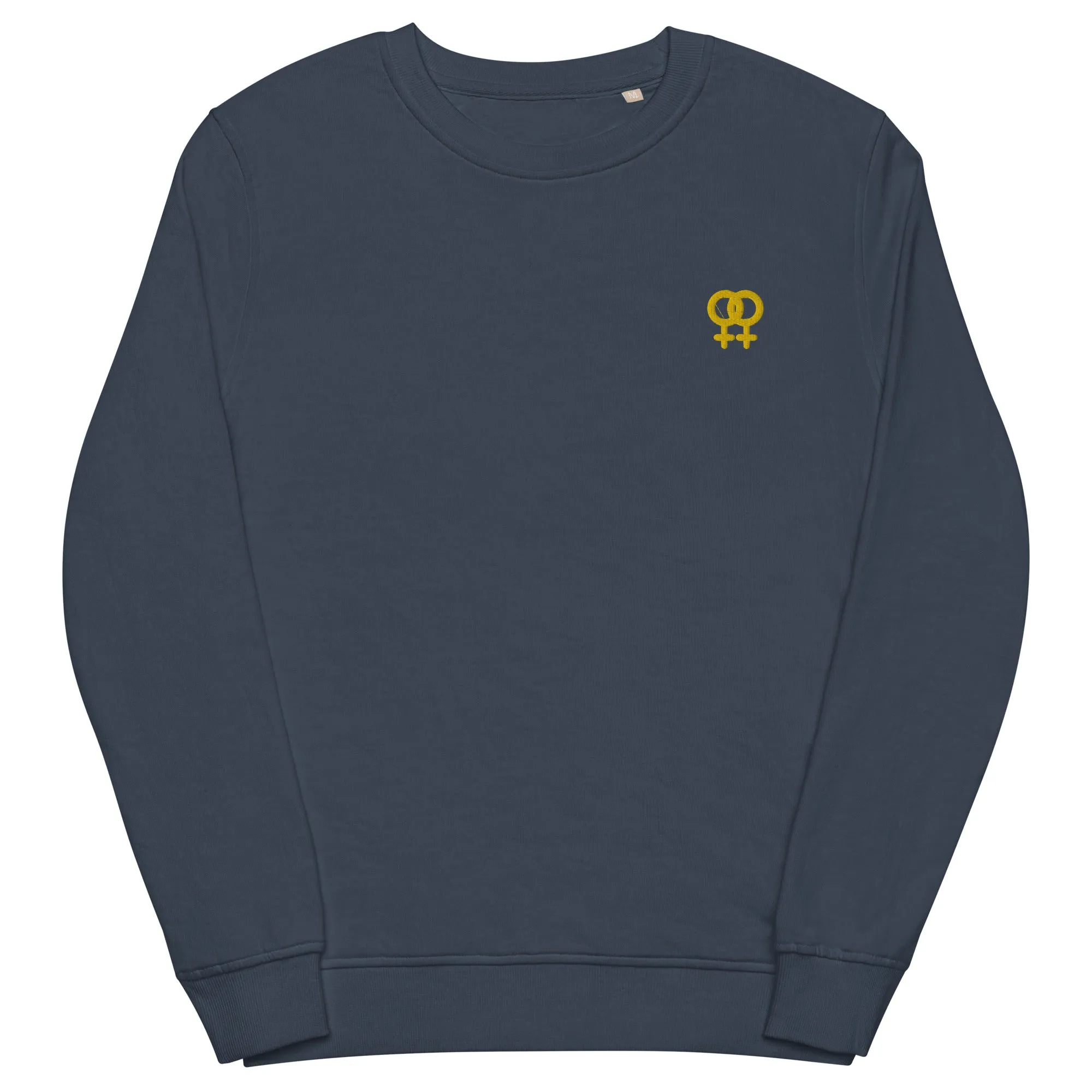Lesbian Symbol Embroidered Organic Sweatshirt