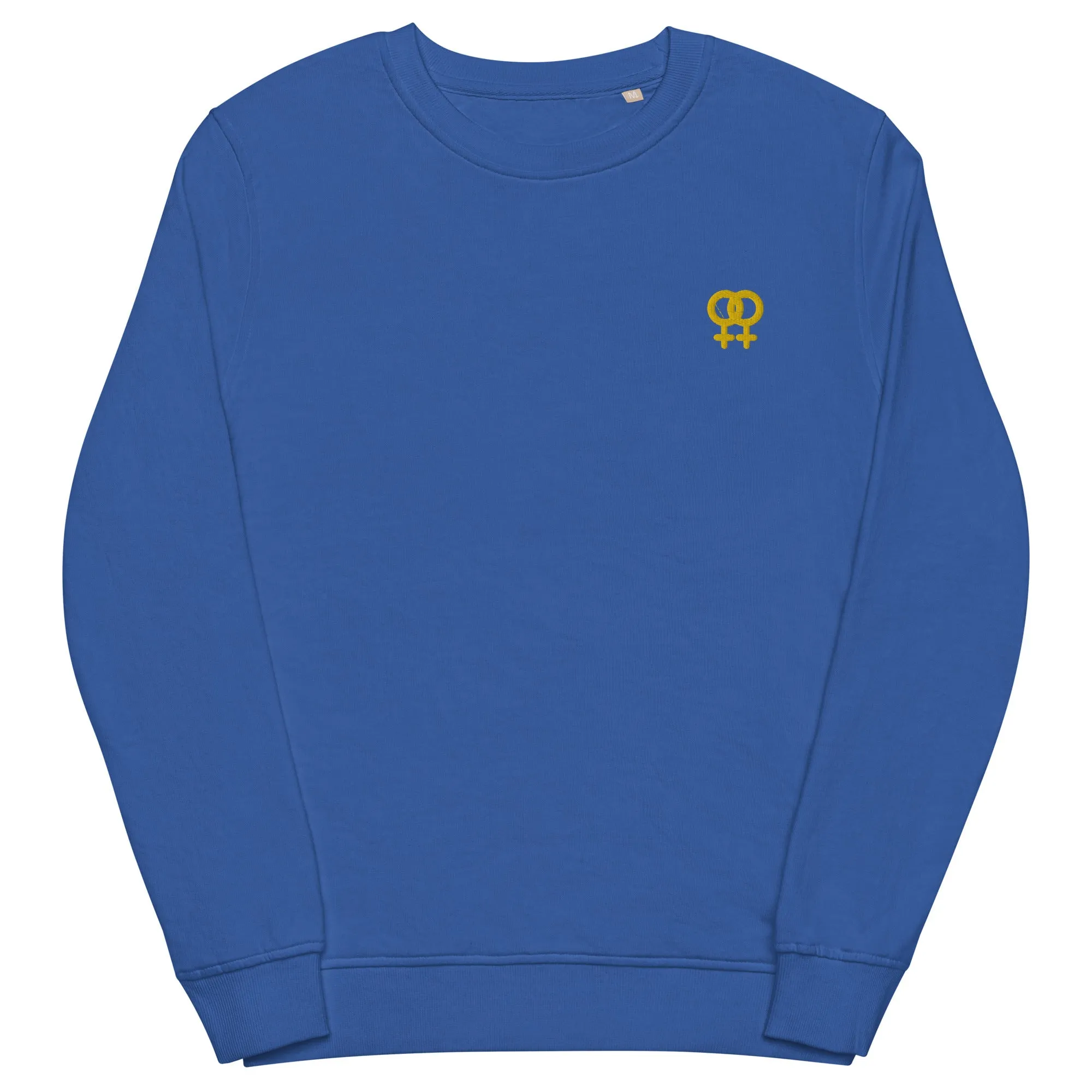 Lesbian Symbol Embroidered Organic Sweatshirt