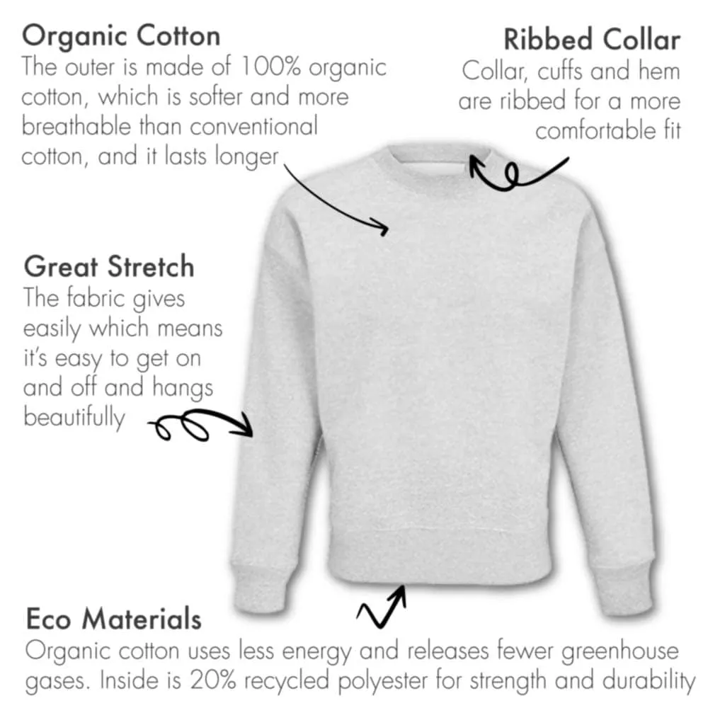 Lesbian Symbol Embroidered Organic Sweatshirt