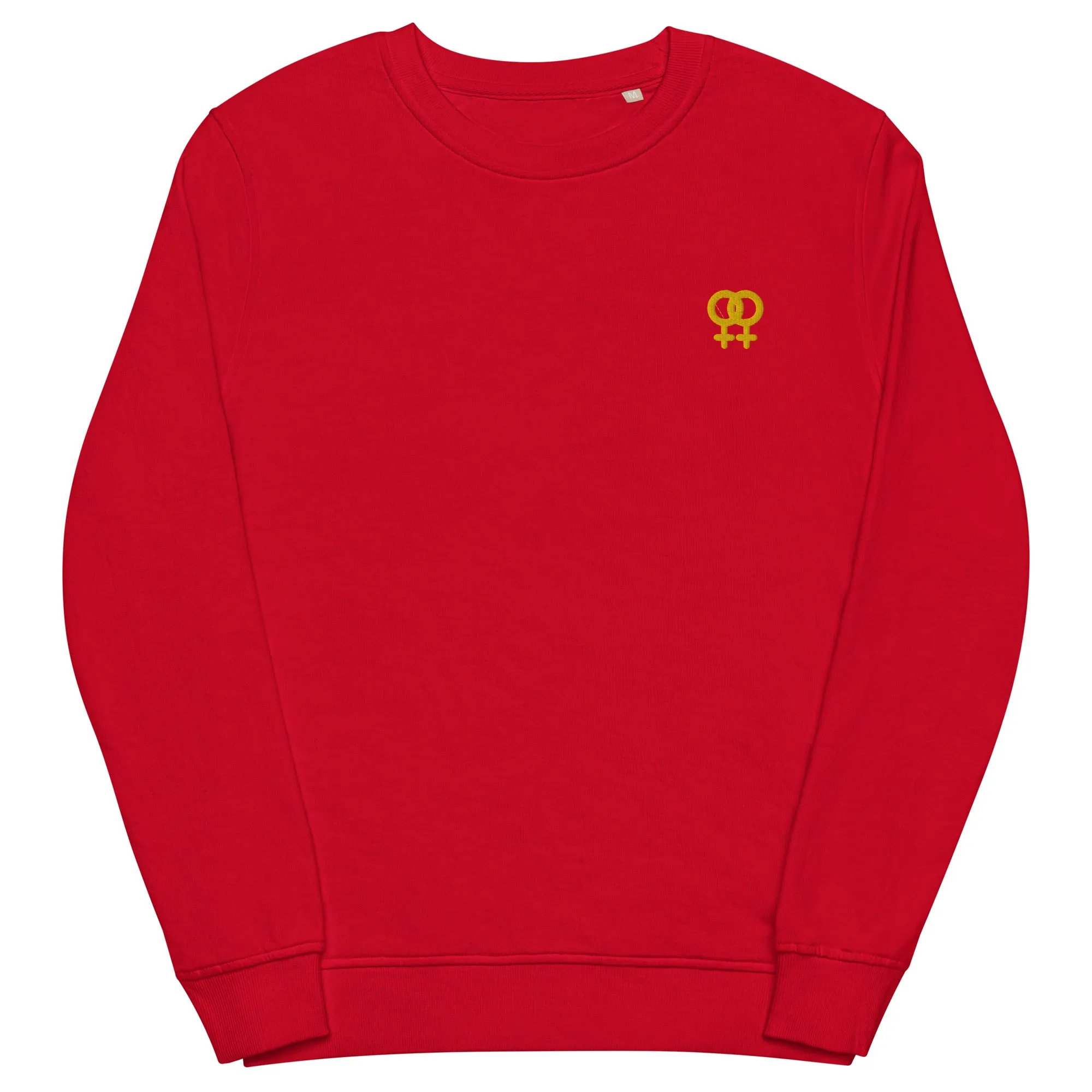 Lesbian Symbol Embroidered Organic Sweatshirt