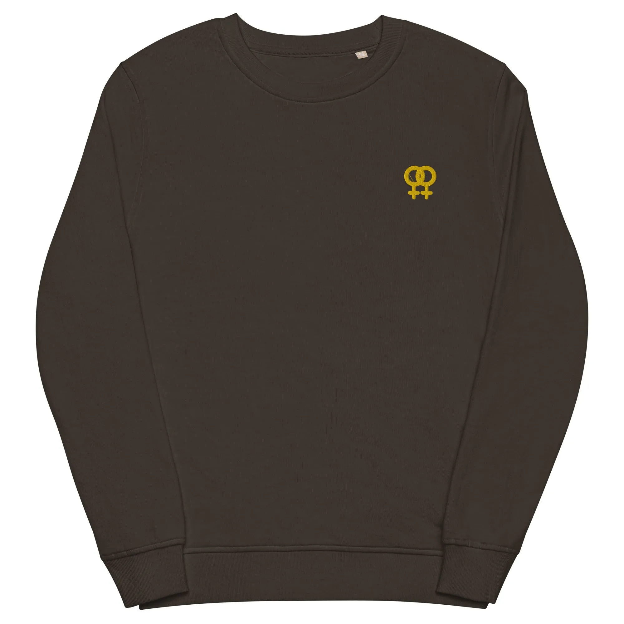 Lesbian Symbol Embroidered Organic Sweatshirt