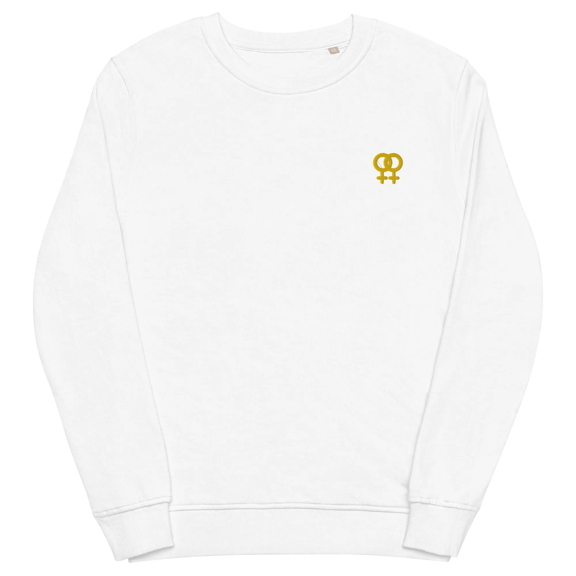 Lesbian Symbol Embroidered Organic Sweatshirt