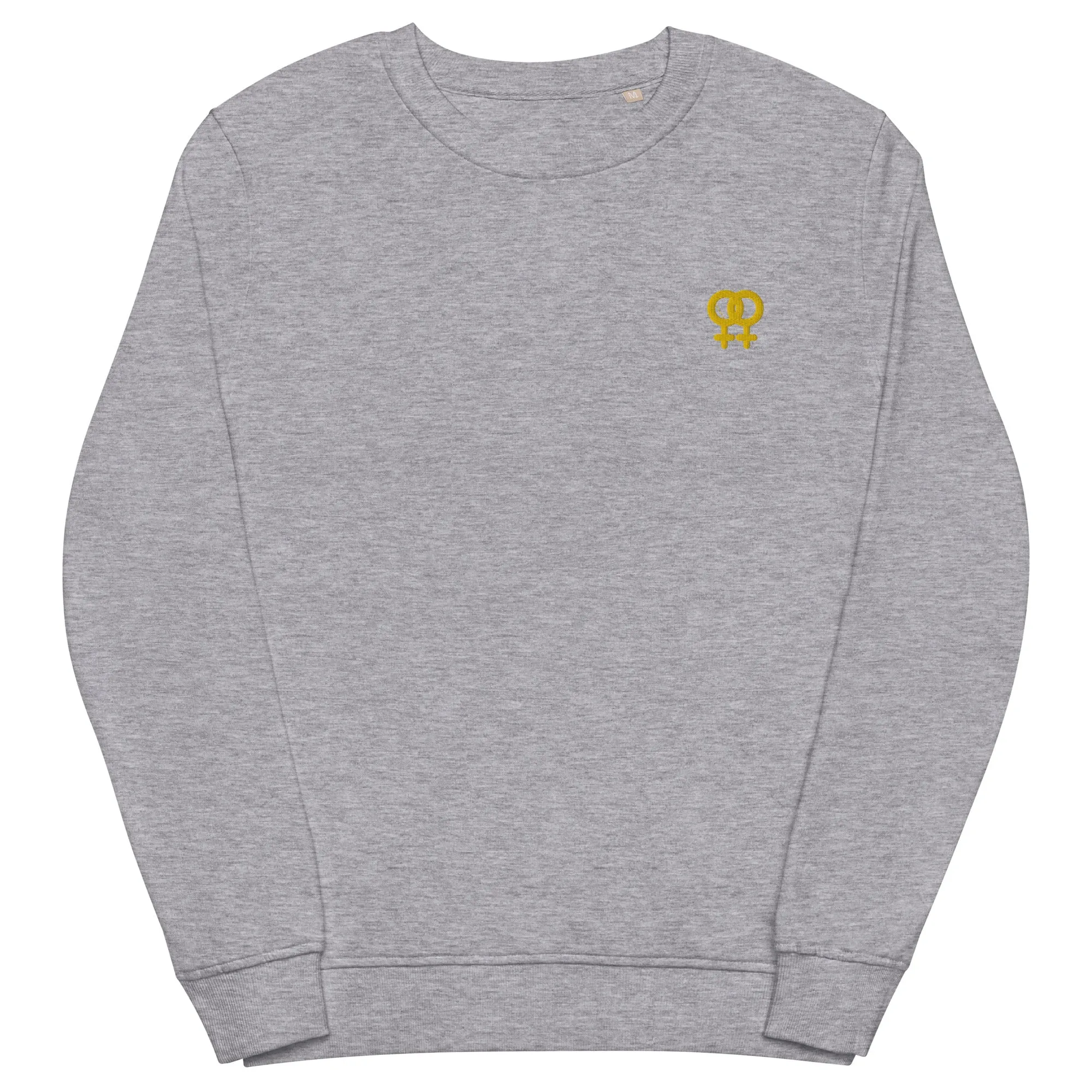Lesbian Symbol Embroidered Organic Sweatshirt