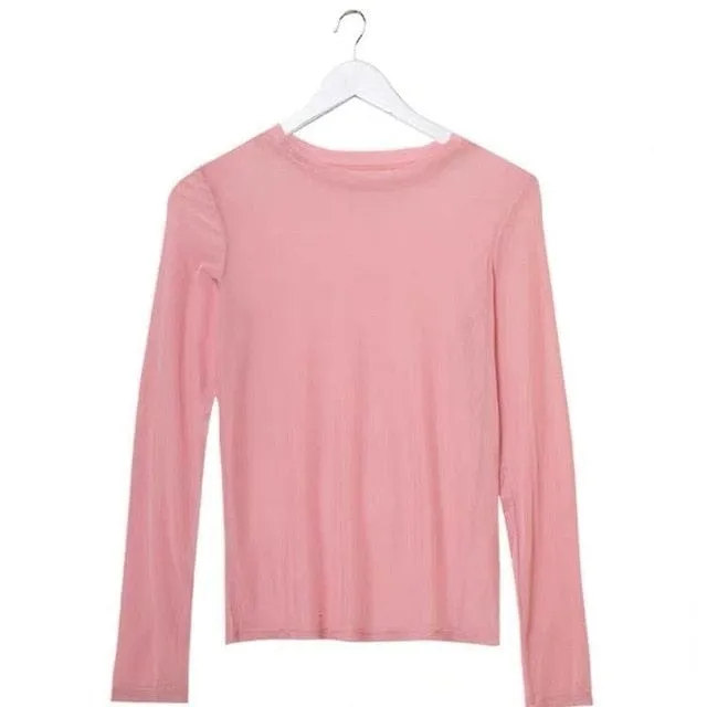 Long Sleeve Kawaii Print Top