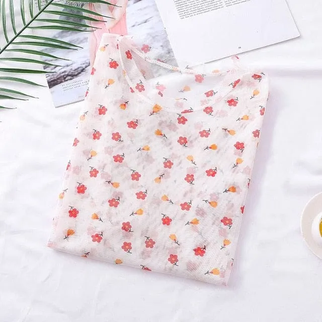 Long Sleeve Kawaii Print Top