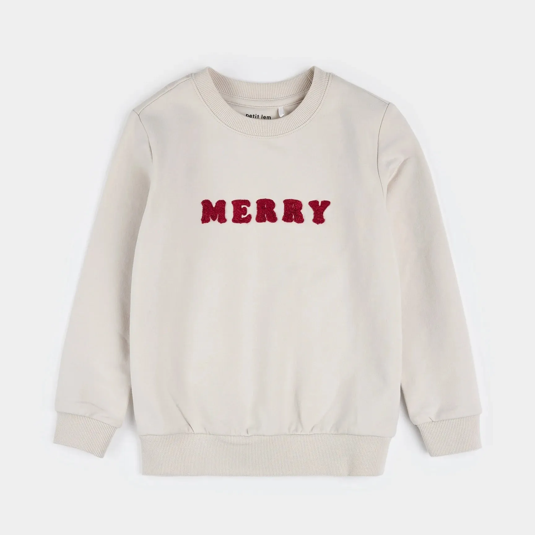 Merry Fleece Sweatshirt - Cream