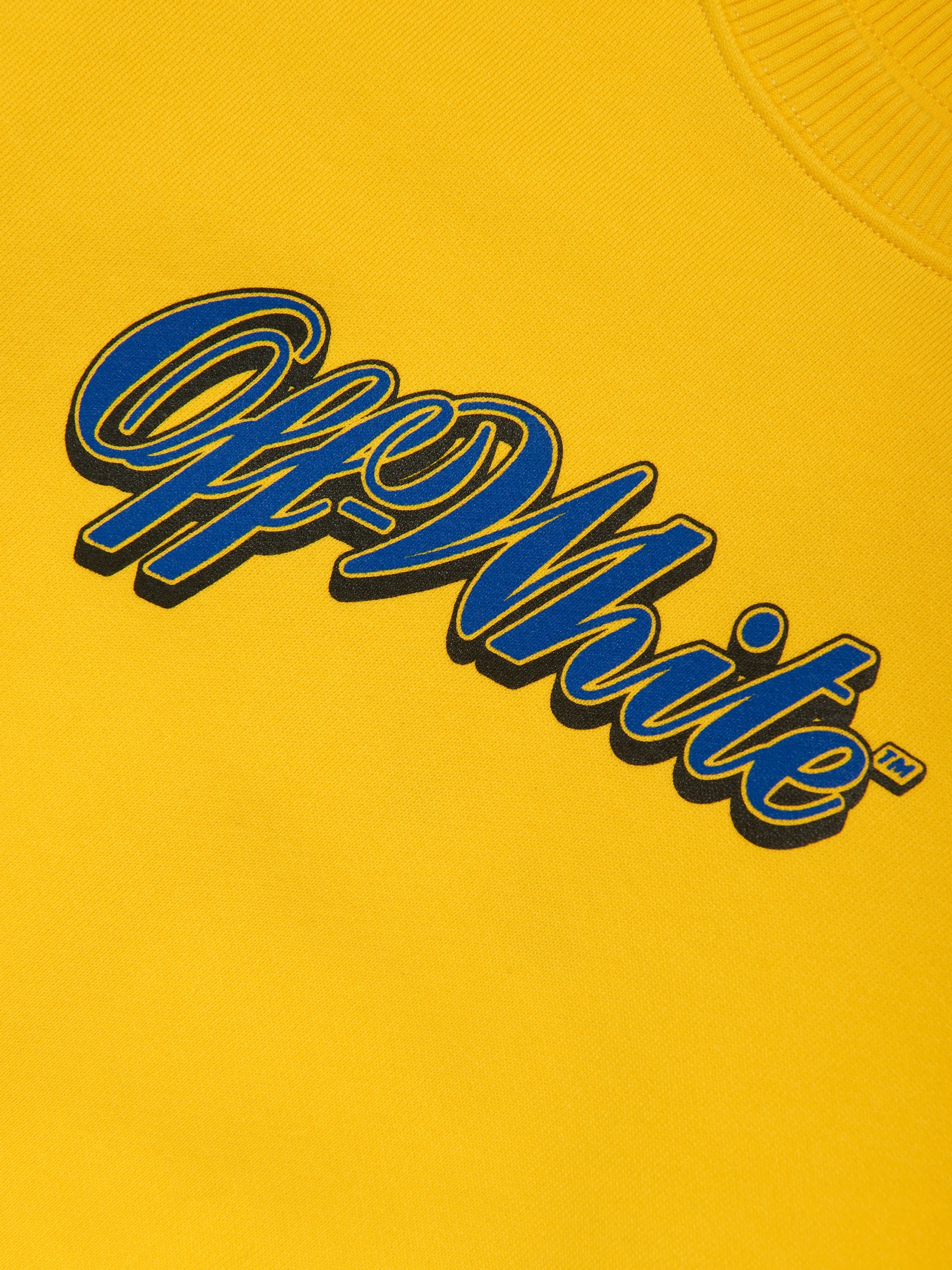 Off-White Boys Baseball Logo Sweatshirt in Yellow