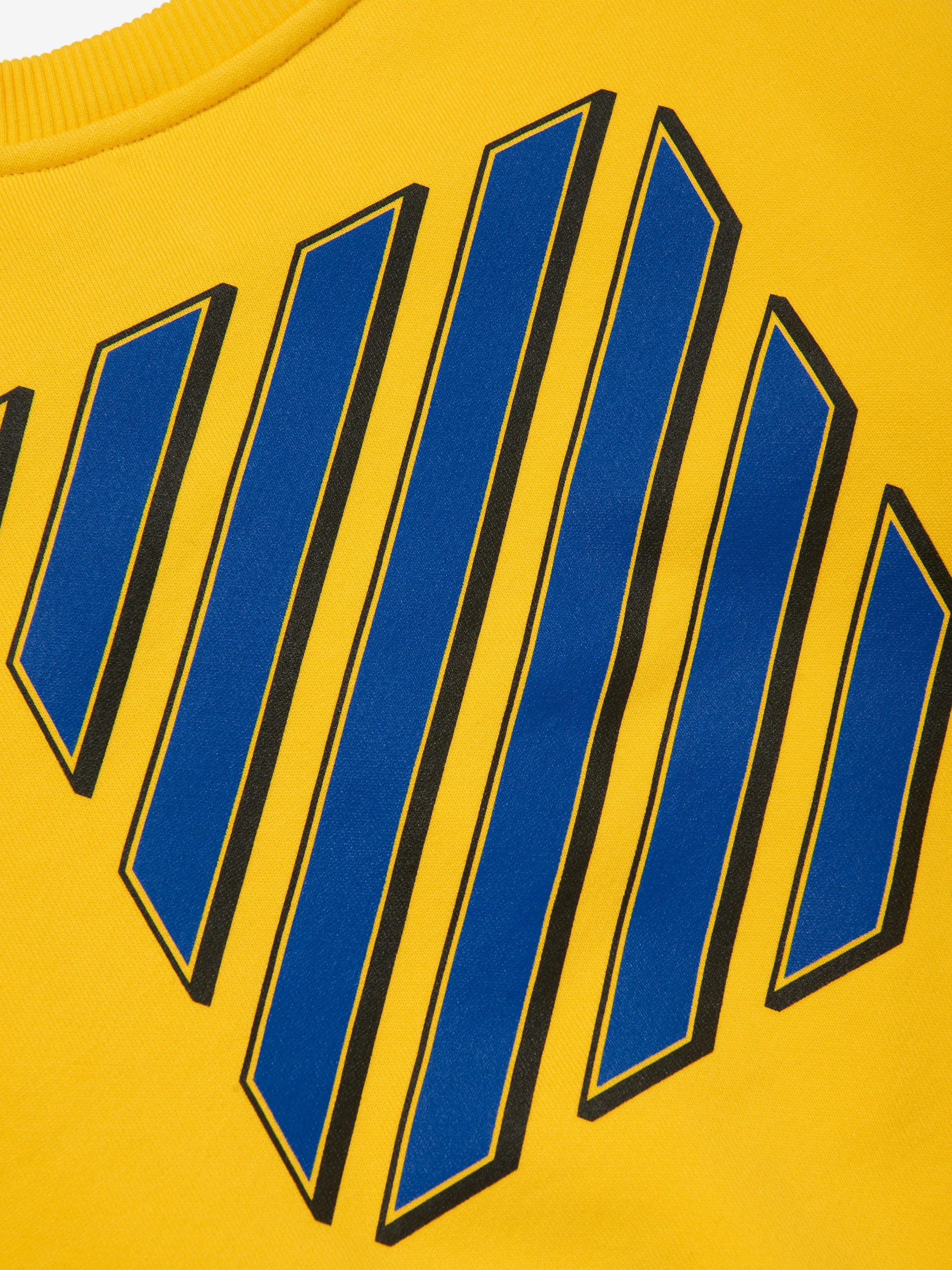 Off-White Boys Baseball Logo Sweatshirt in Yellow