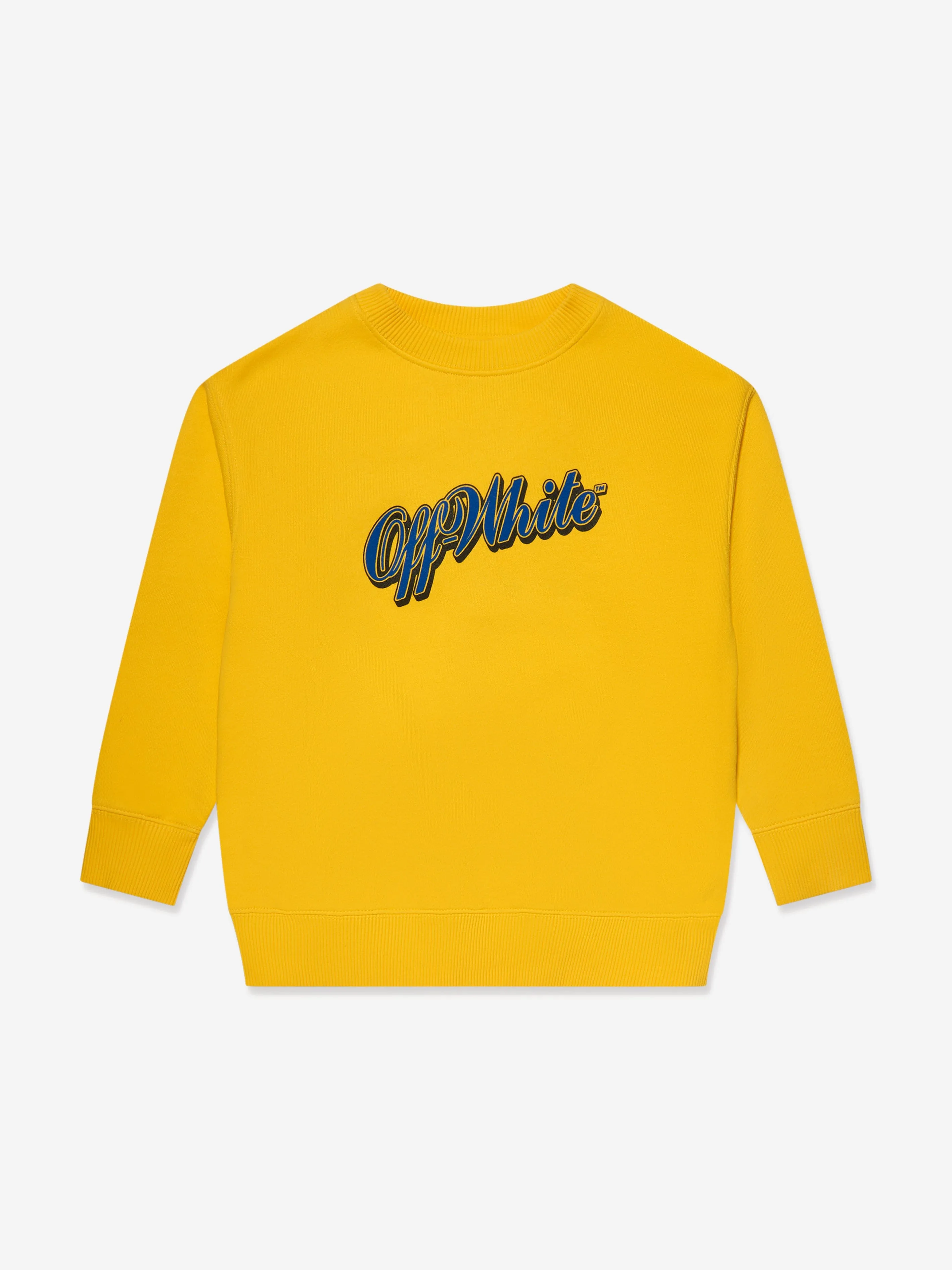 Off-White Boys Baseball Logo Sweatshirt in Yellow