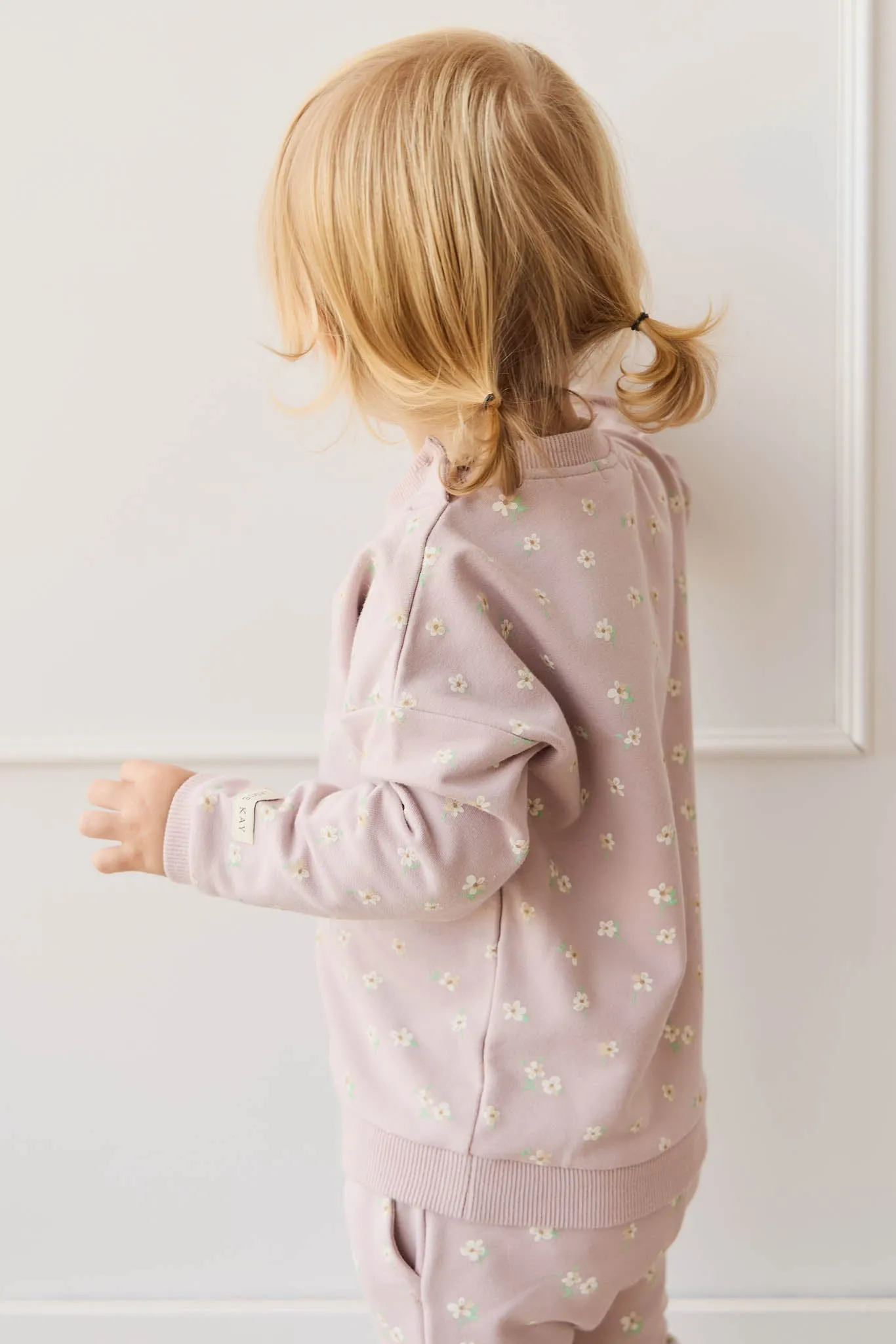 Organic Cotton Damien Sweatshirt - Simple Flowers Lilac