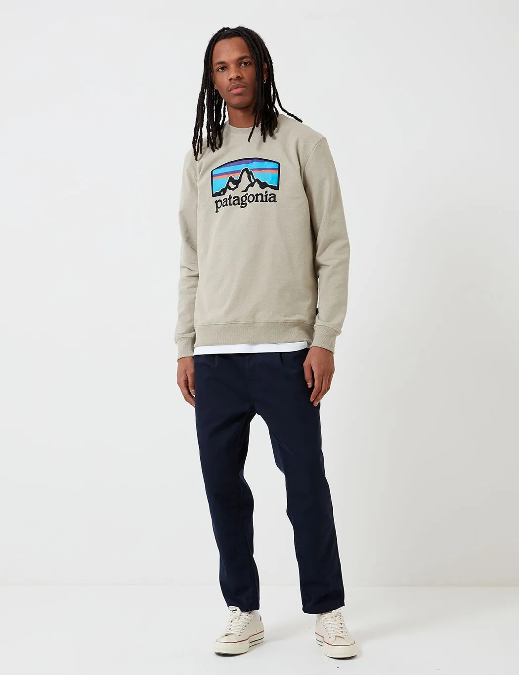 Patagonia Fitz Roy Horizons Uprisal Sweatshirt - Pumice