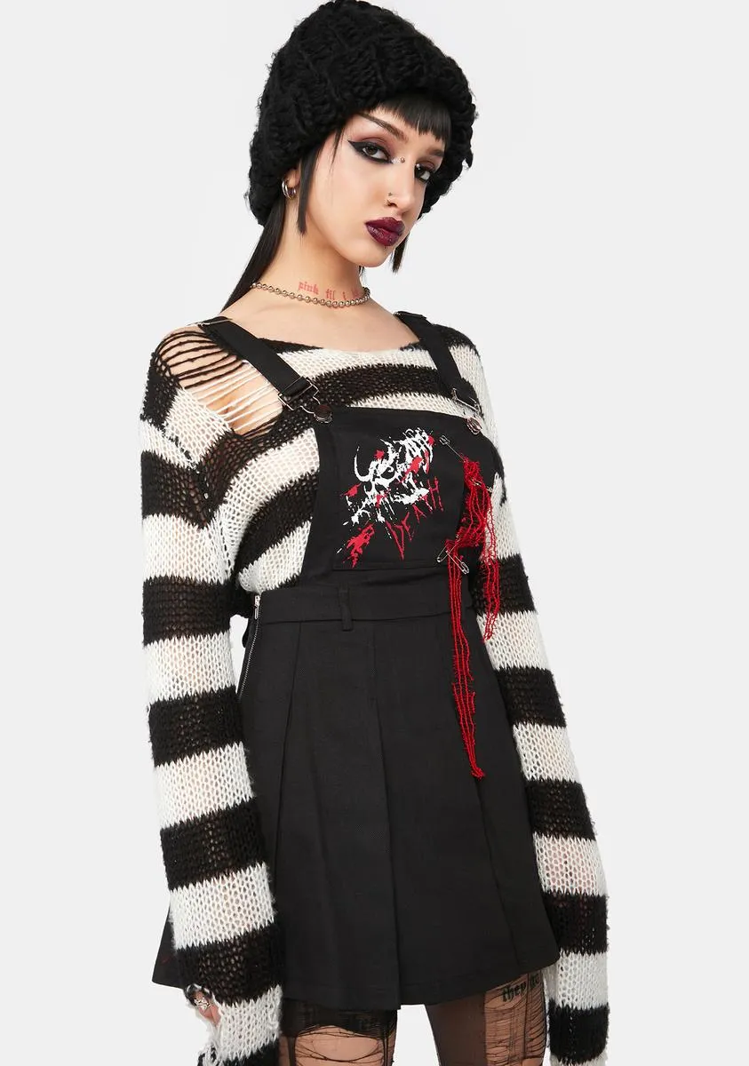 Pinafore Black Mini Dress