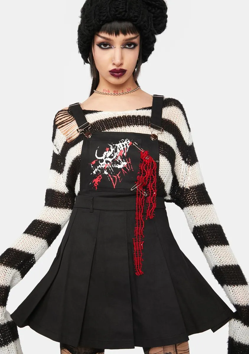 Pinafore Black Mini Dress