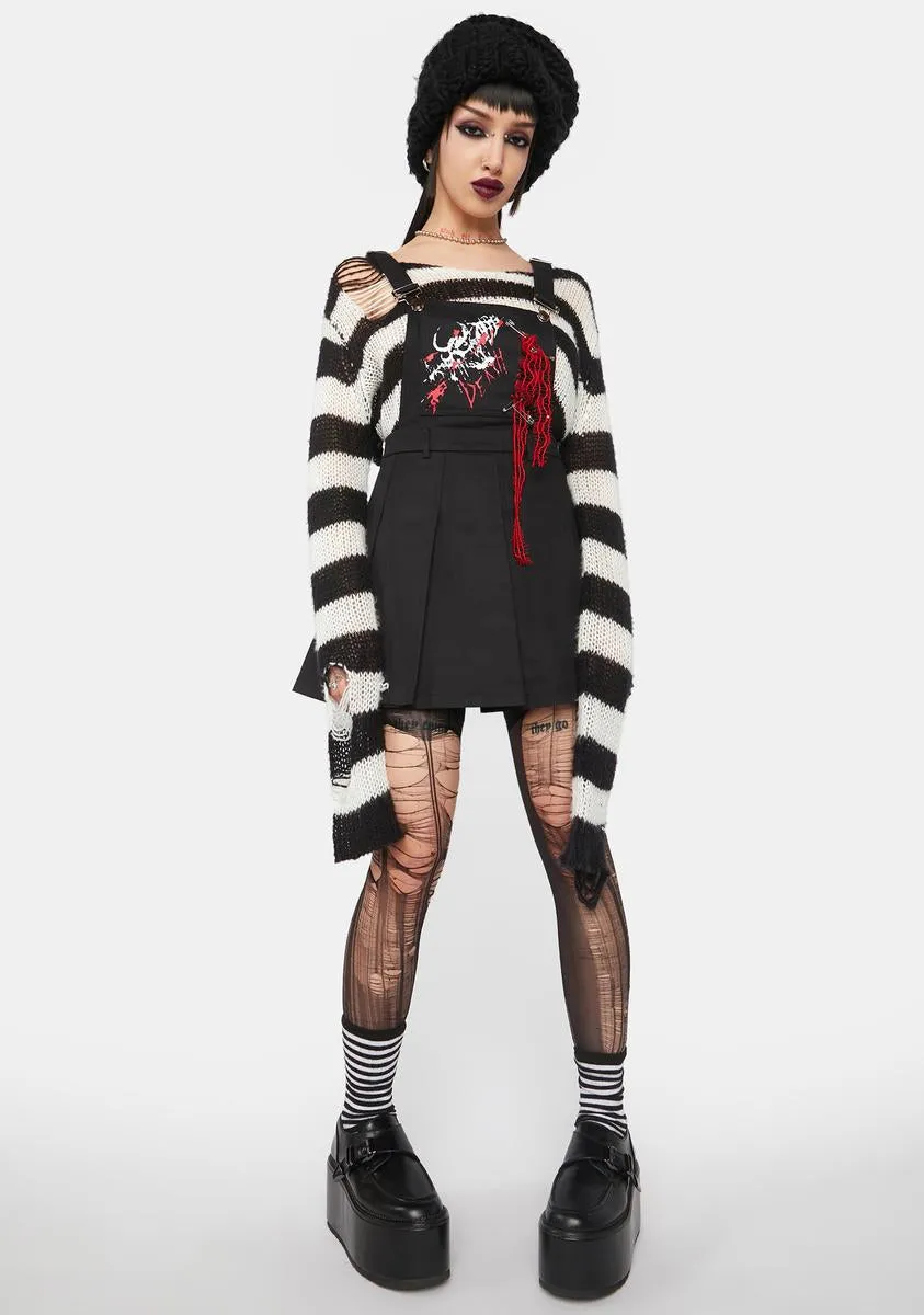 Pinafore Black Mini Dress