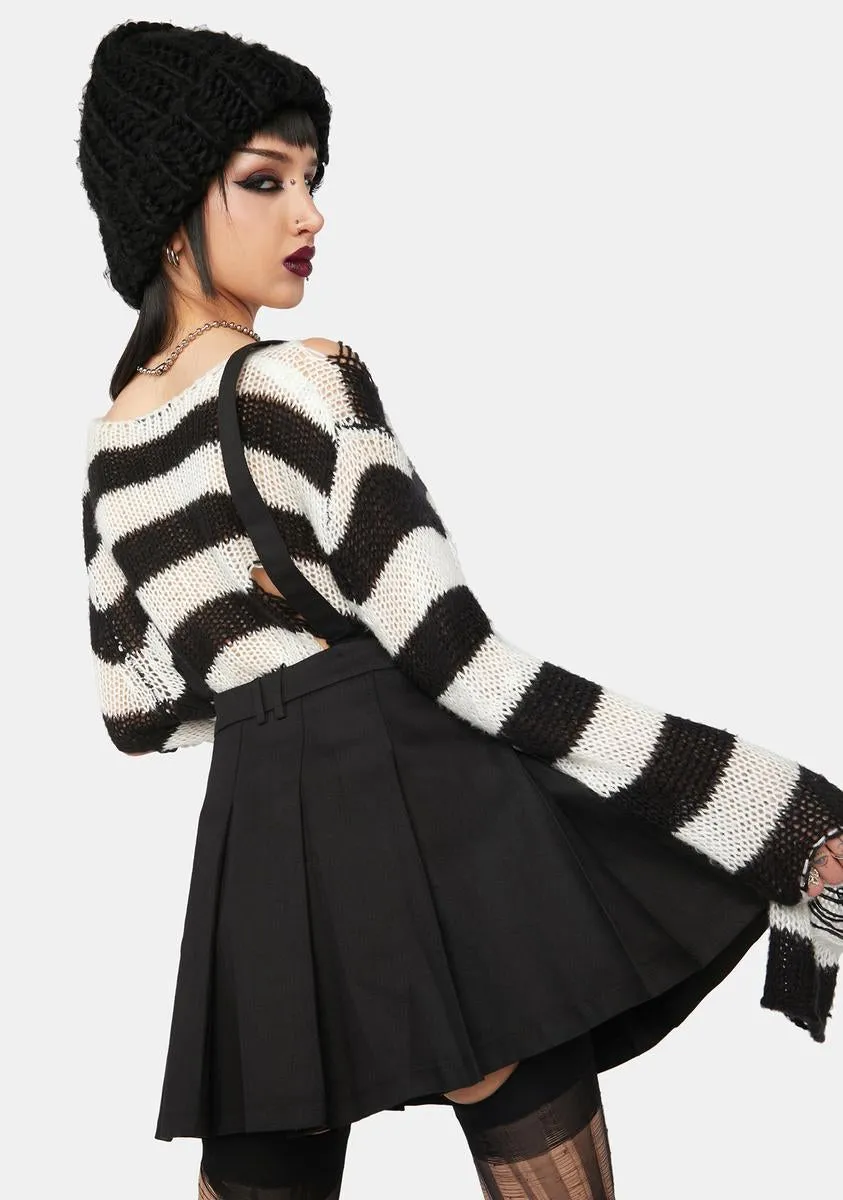 Pinafore Black Mini Dress