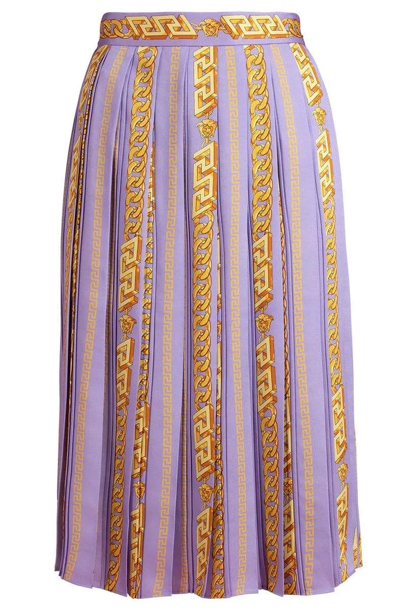 Pleated Skirt With Pinstripe
