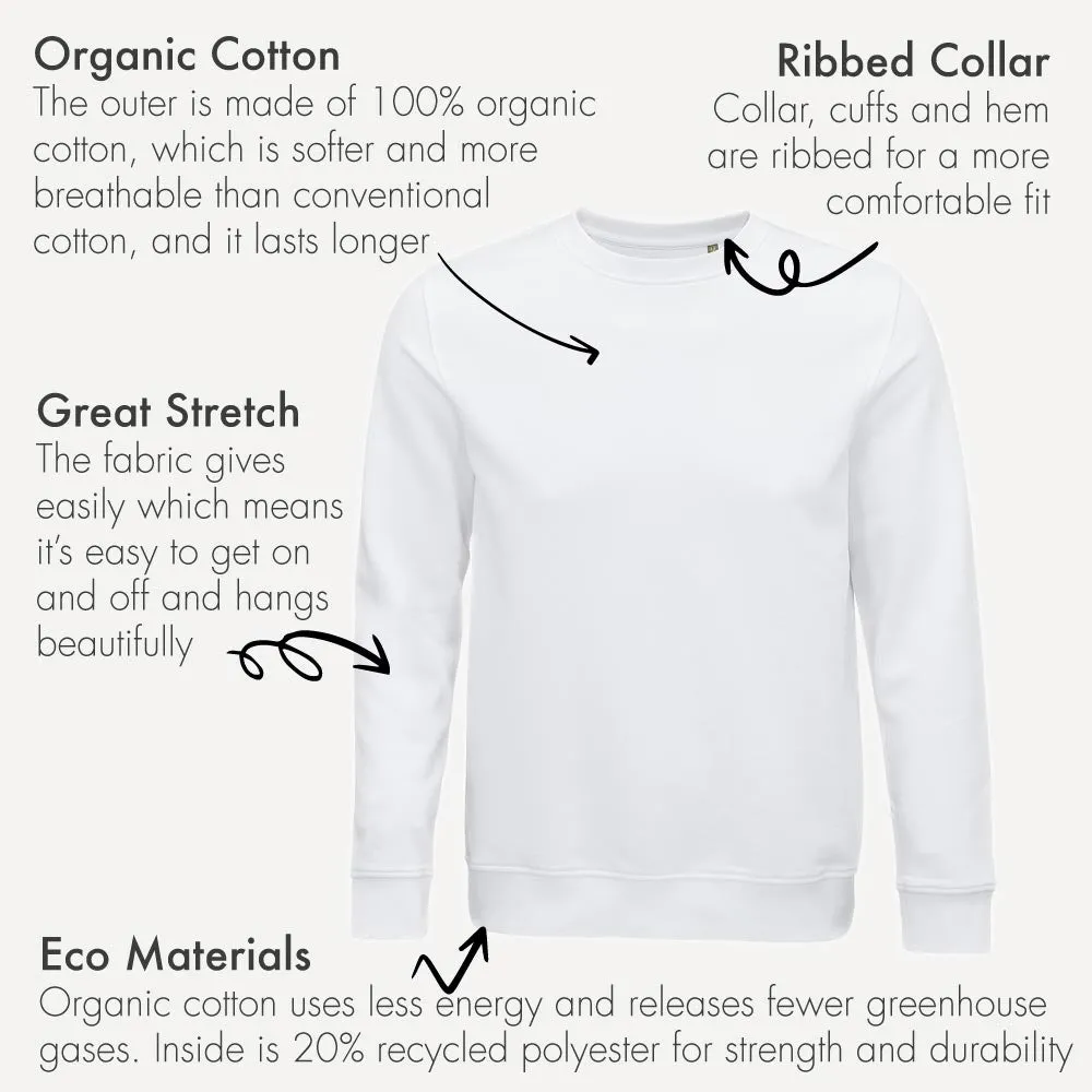 Queer Pride Flag Brush Strokes Organic Sweatshirt