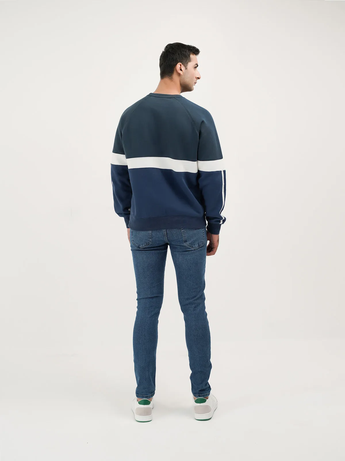 "OBERON" Cut and Sew Casual Sweatshirt