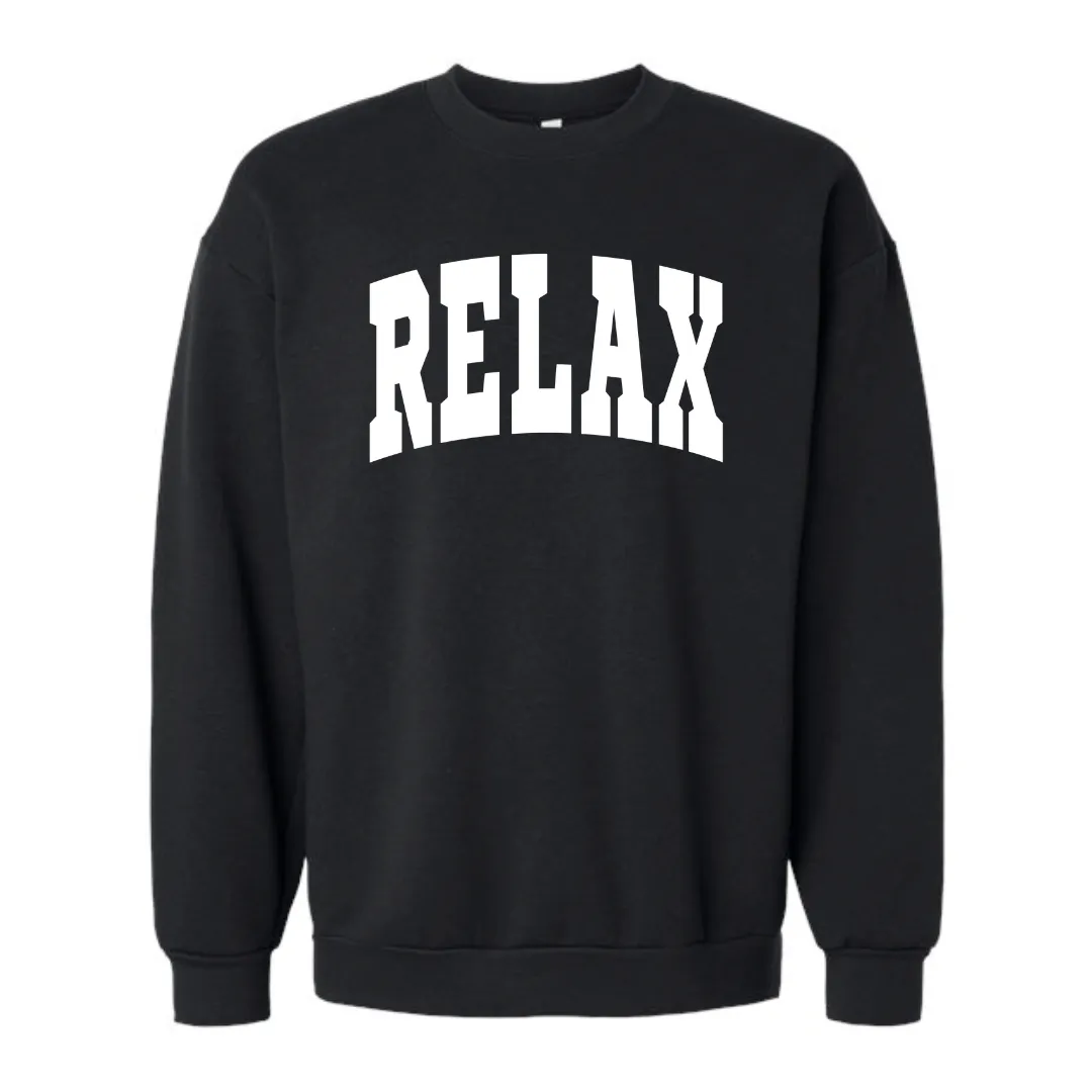 RELAX Collegiate Crew Neck Sweatshirt | Lucky Owl