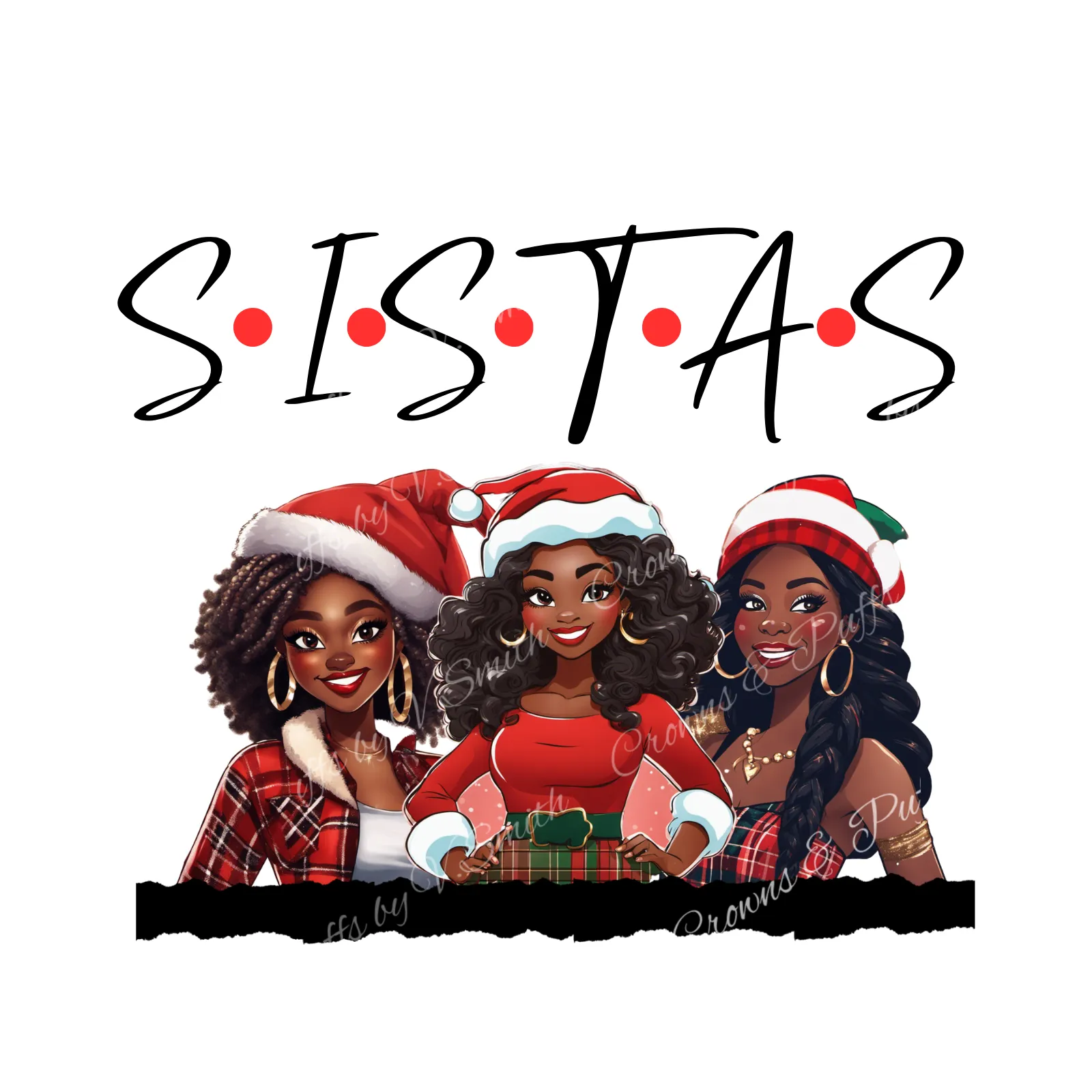 Sistas melanin holiday sweatshirt or hoodie