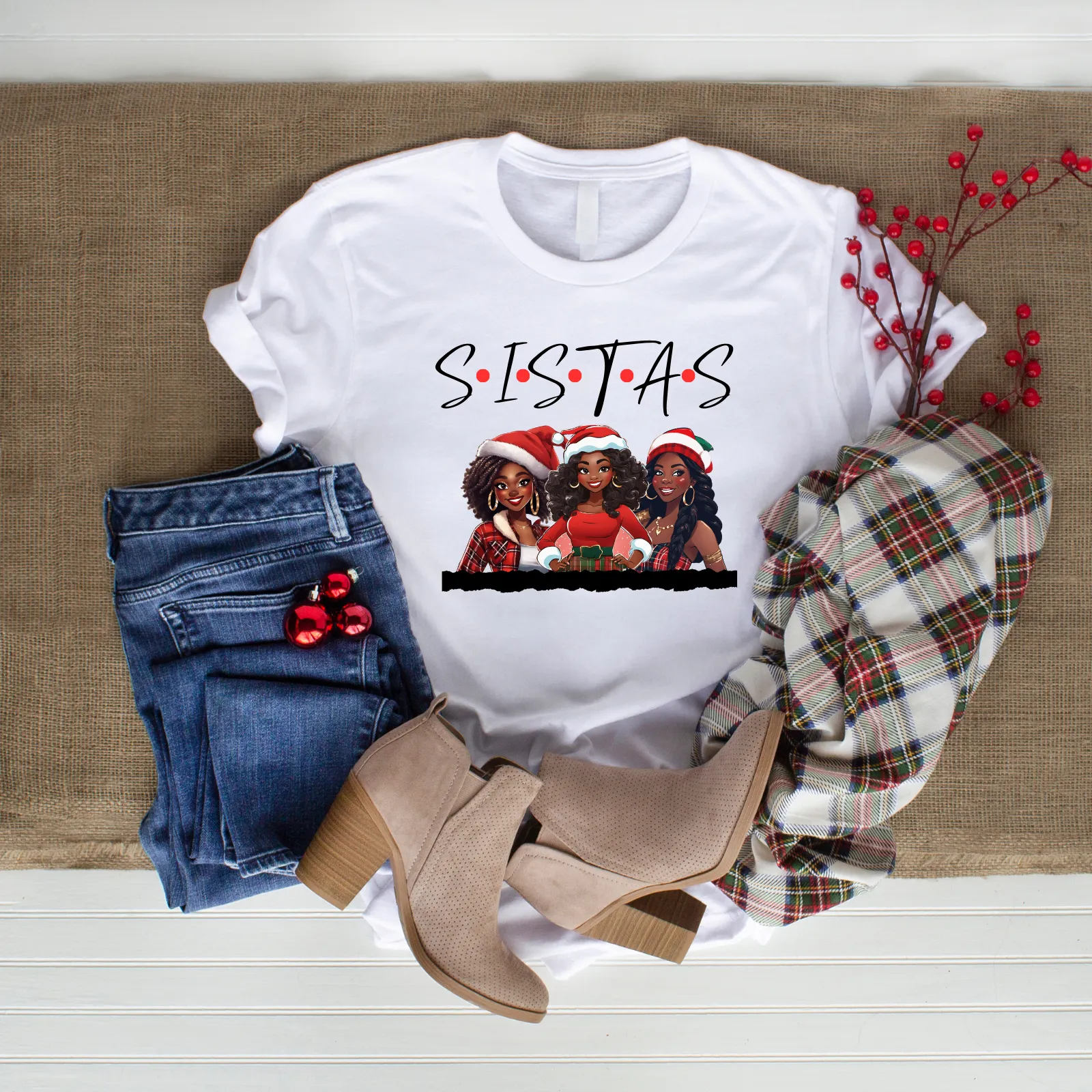 Sistas melanin holiday sweatshirt or hoodie